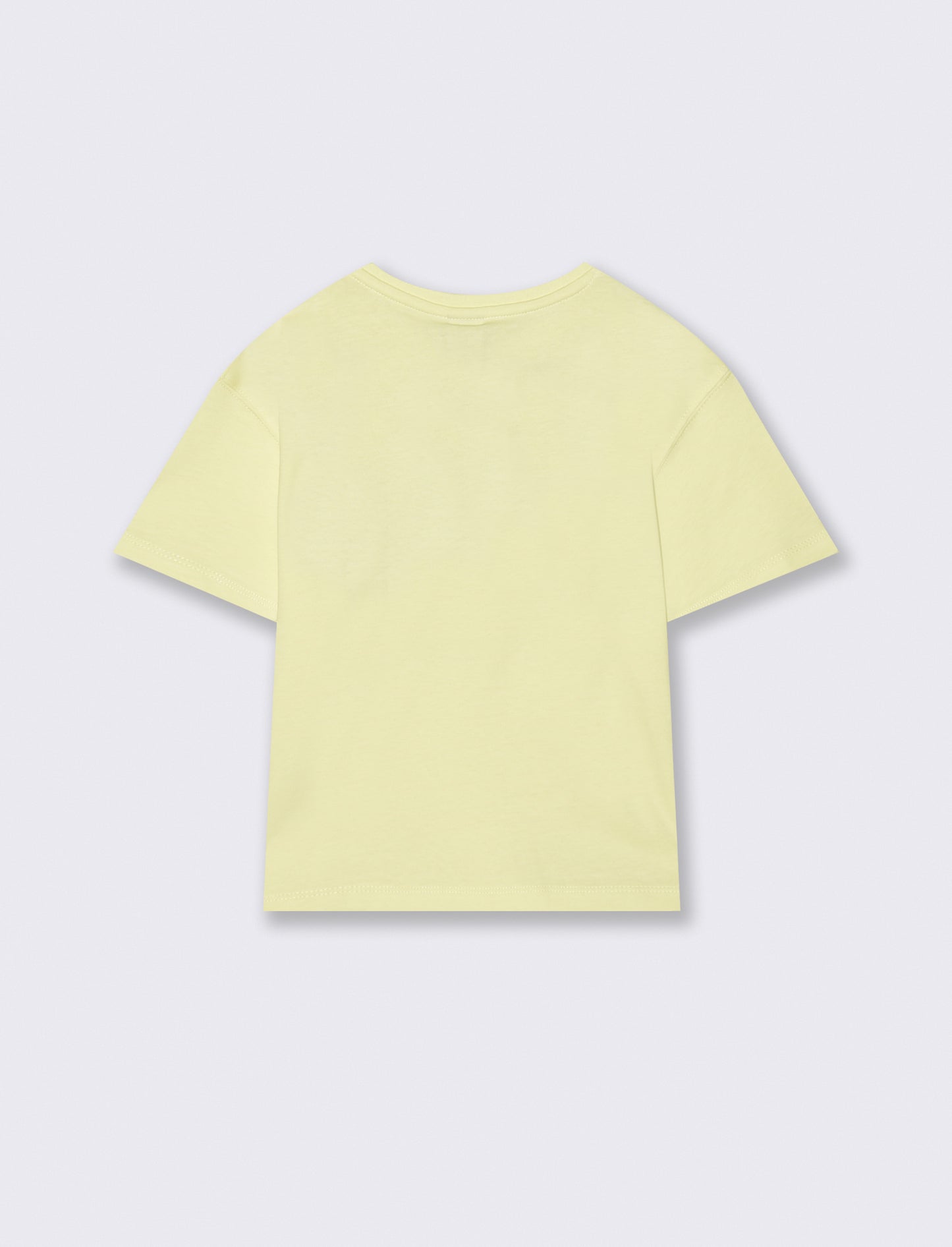 T-shirt over con patch in spugna - Giallo
