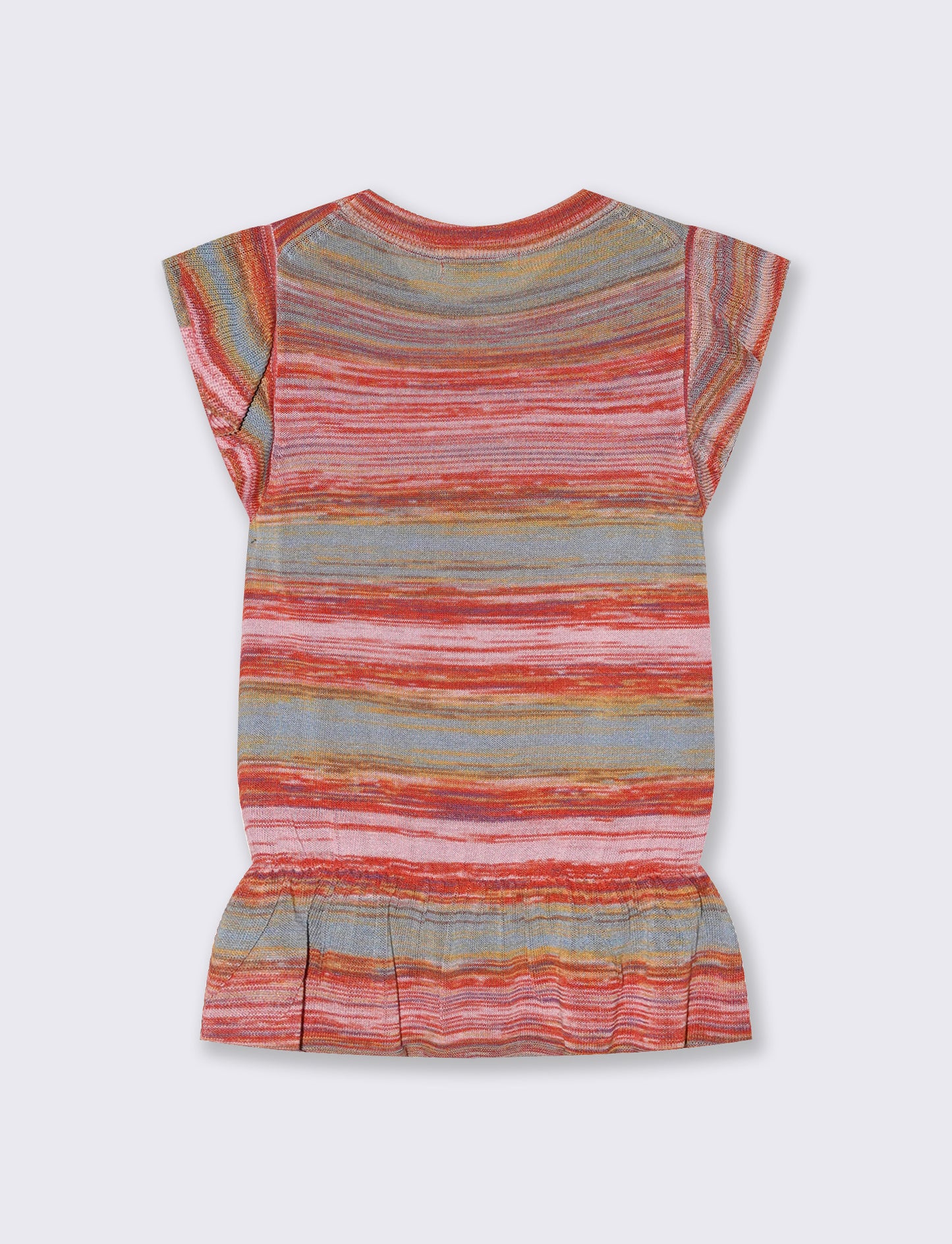 Top in tessuto effetto maglia righe - var 1