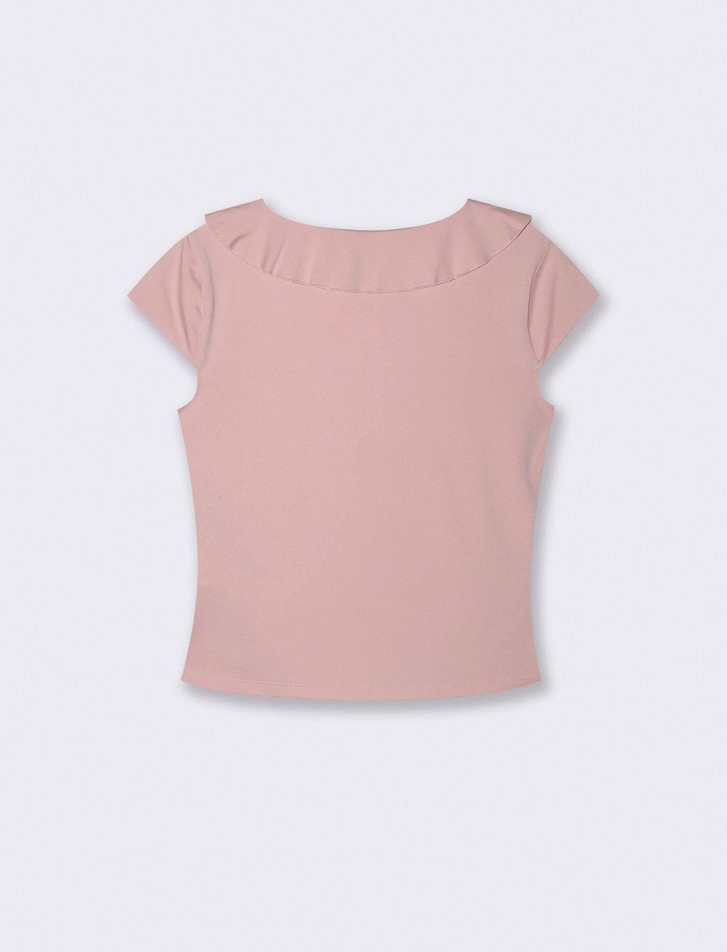 T-SHIRT CON VOLANT - Rosa
