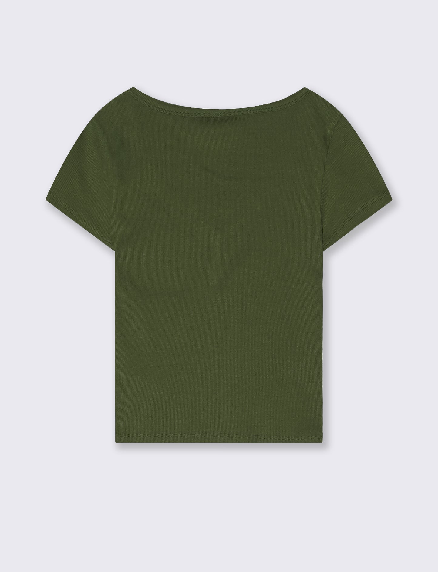 T-Shirt in Cotone con Scollo a V e Bottoni - Ve.milit.