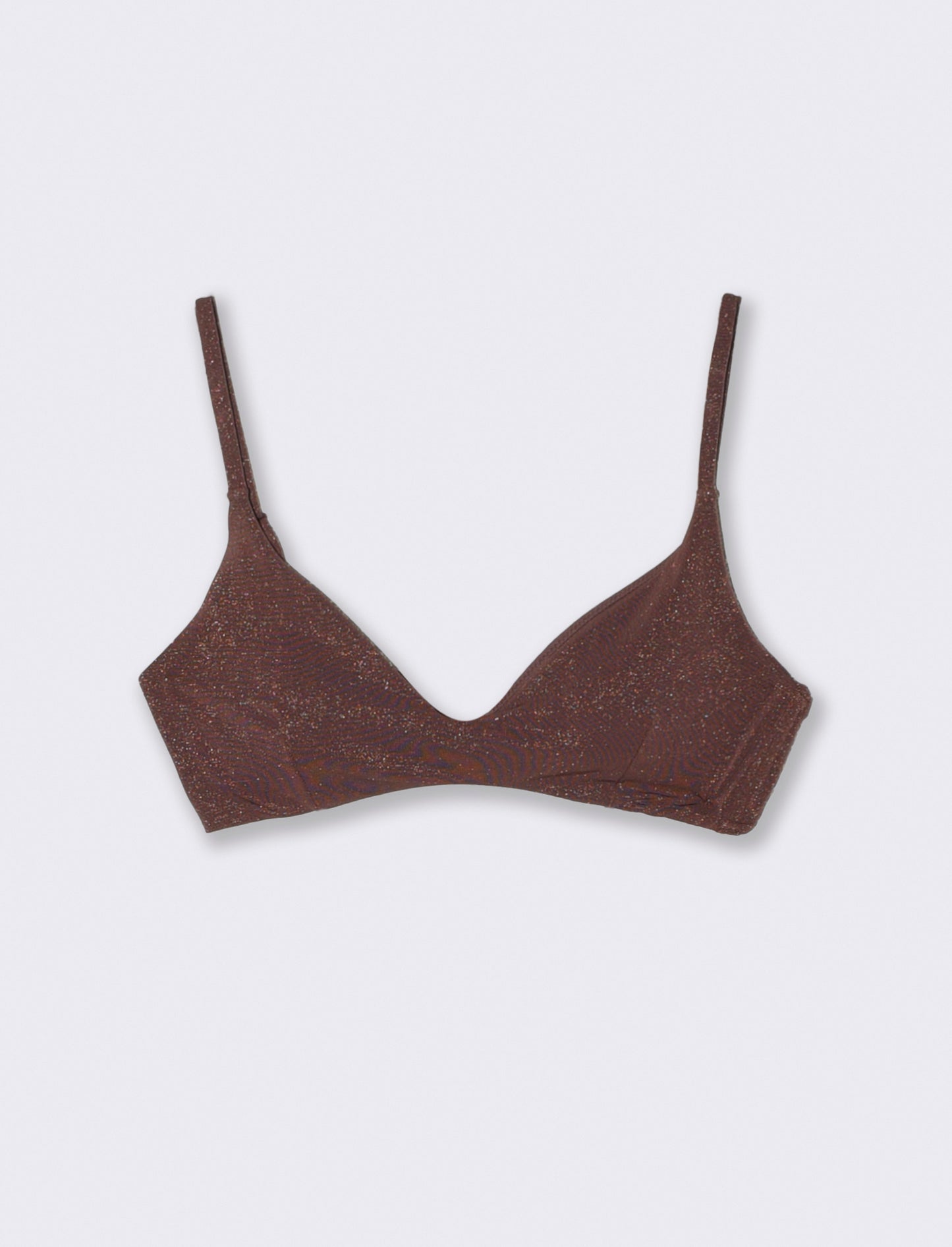 Brassiere mare in lurex - Marrone