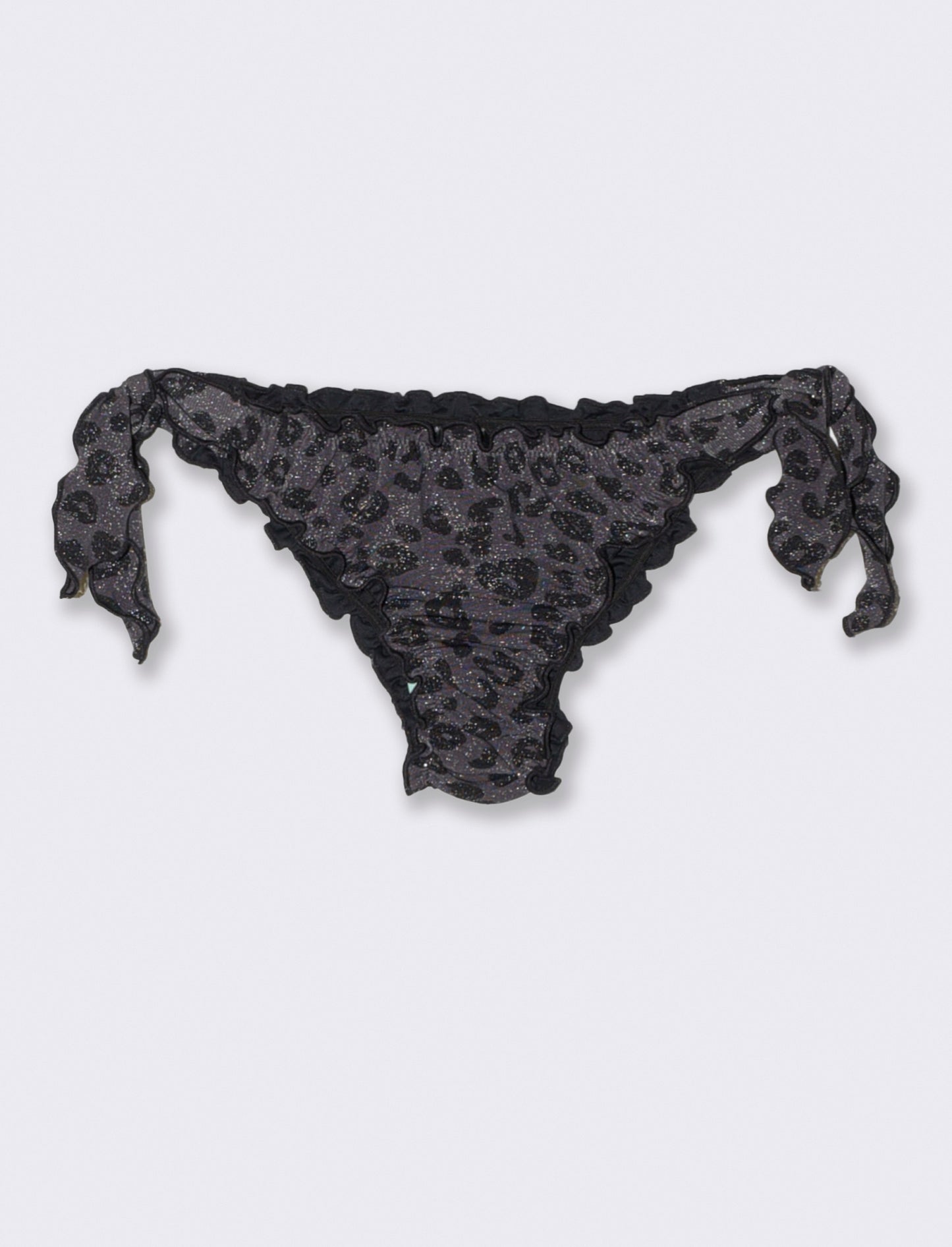 Slip mare lurex bordi arricciati - Nero