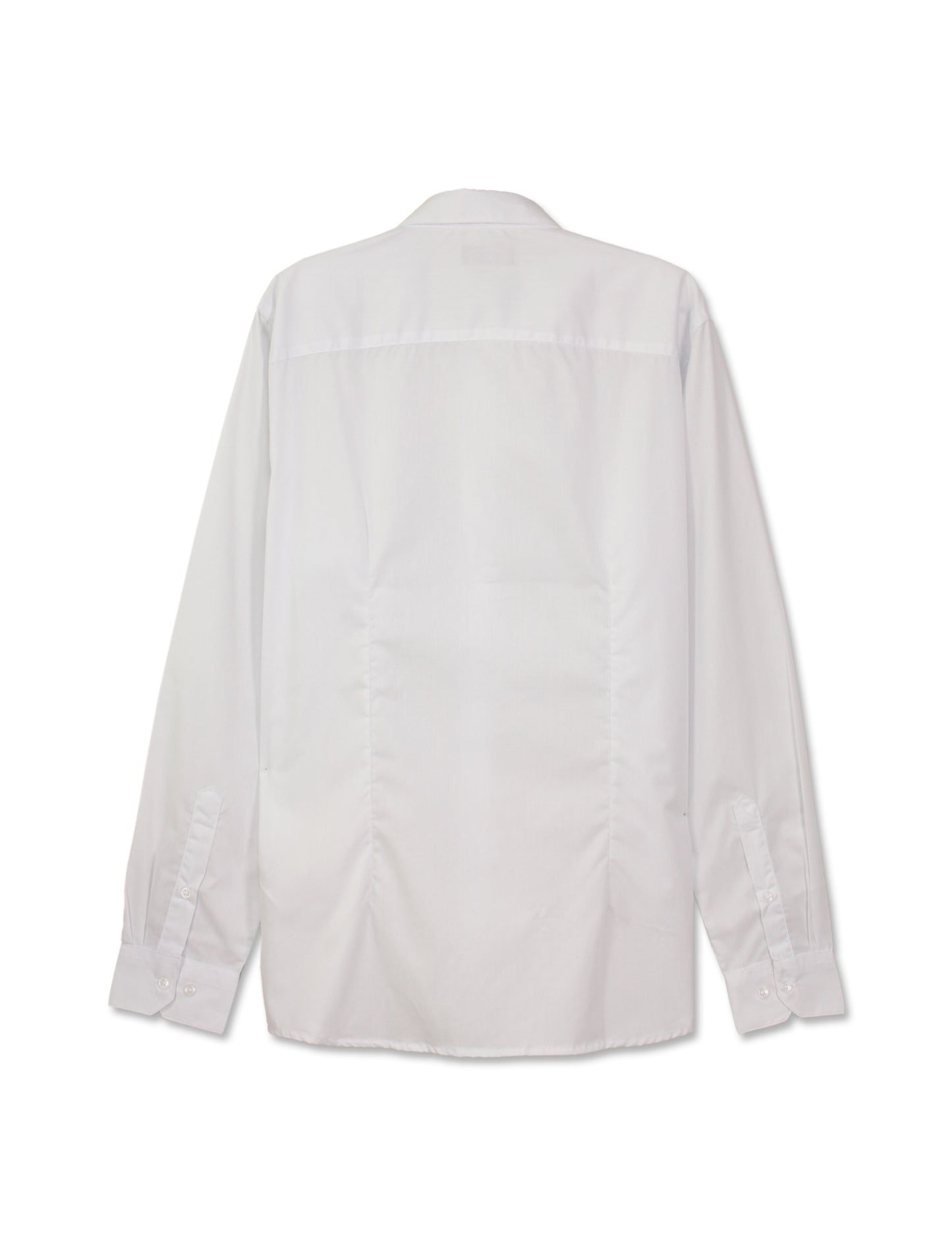 Easy Iron Cotton Blend French Collar Shirt - White