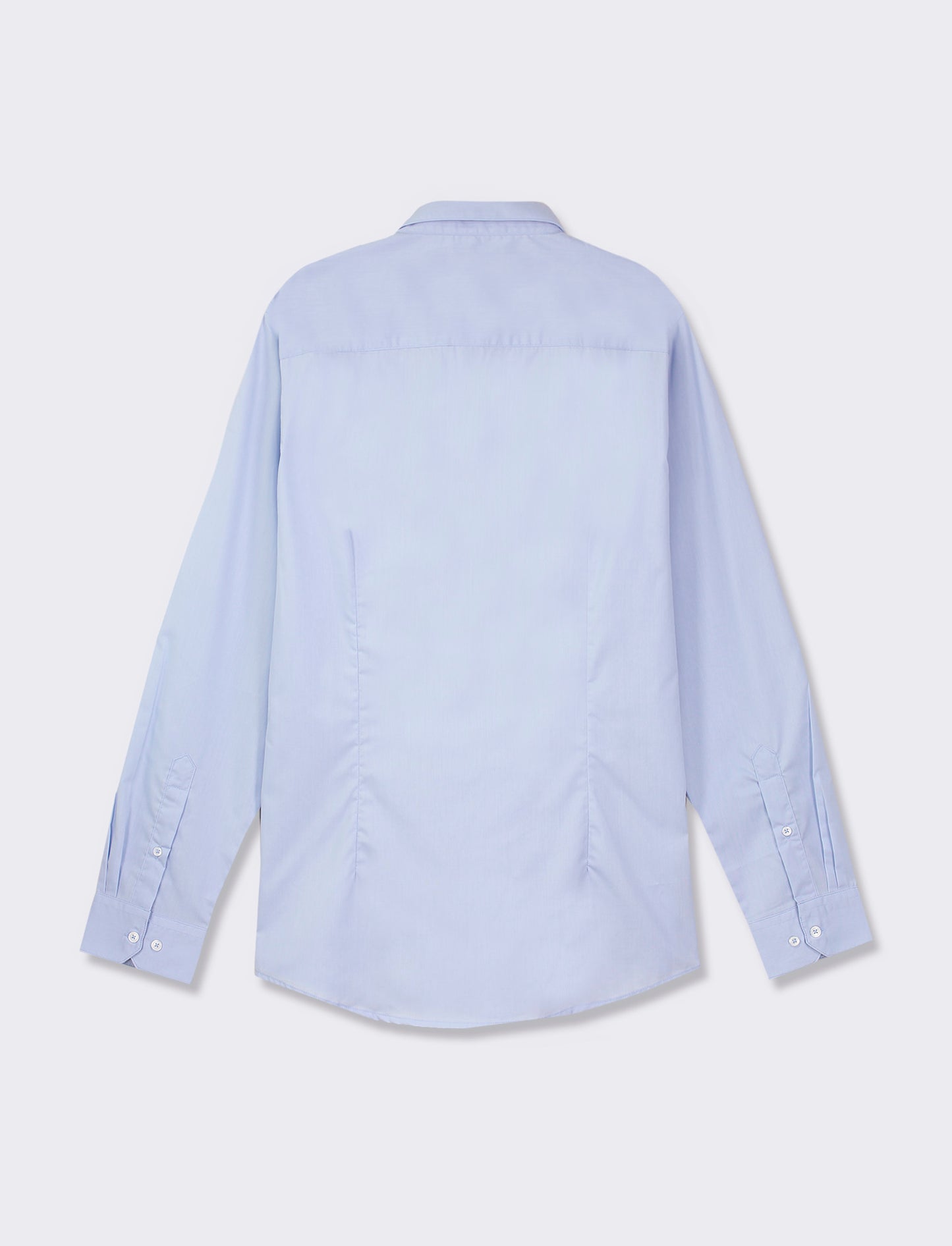 Easy Iron Cotton Blend French Collar Shirt - Sky blue