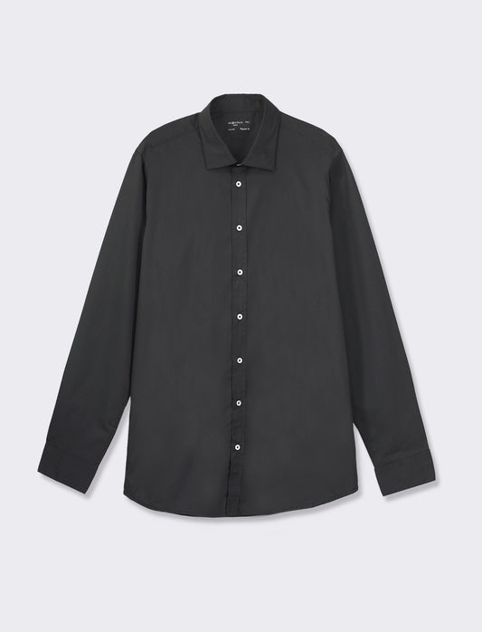 Camicia basic regular fit easy iron - Nero