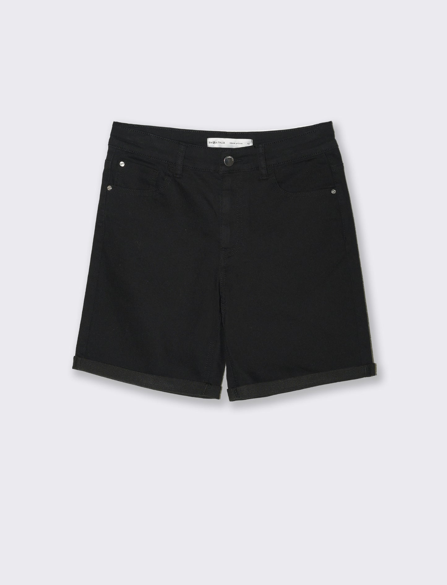 Woman's denim bermuda shorts for men - Black