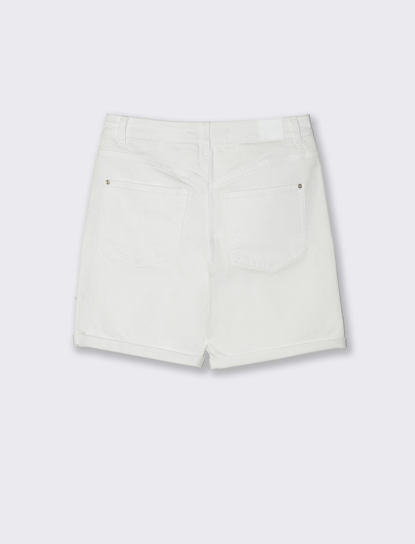 Bermuda in denim da donna - Bianco