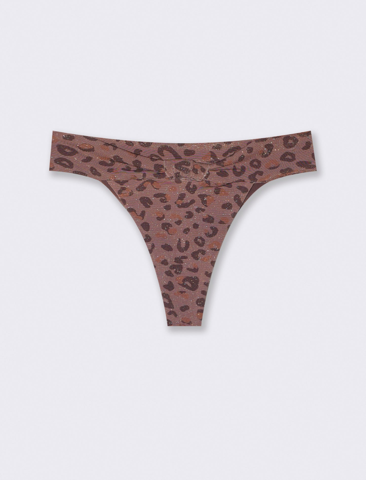 Slip mare con nodo lurex - Marrone