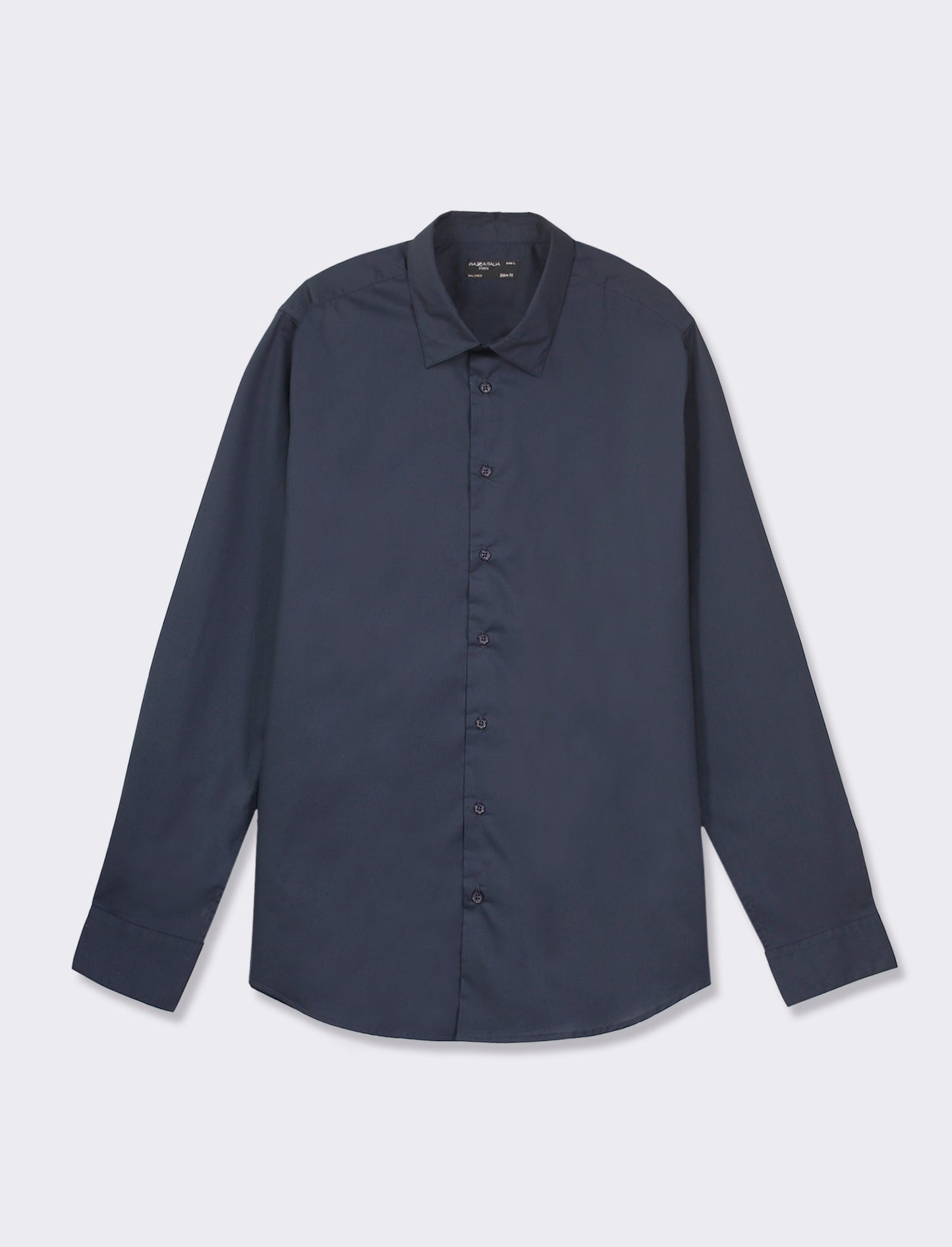 Easy Iron Slim Fit Cotton Blend Shirt - Blue