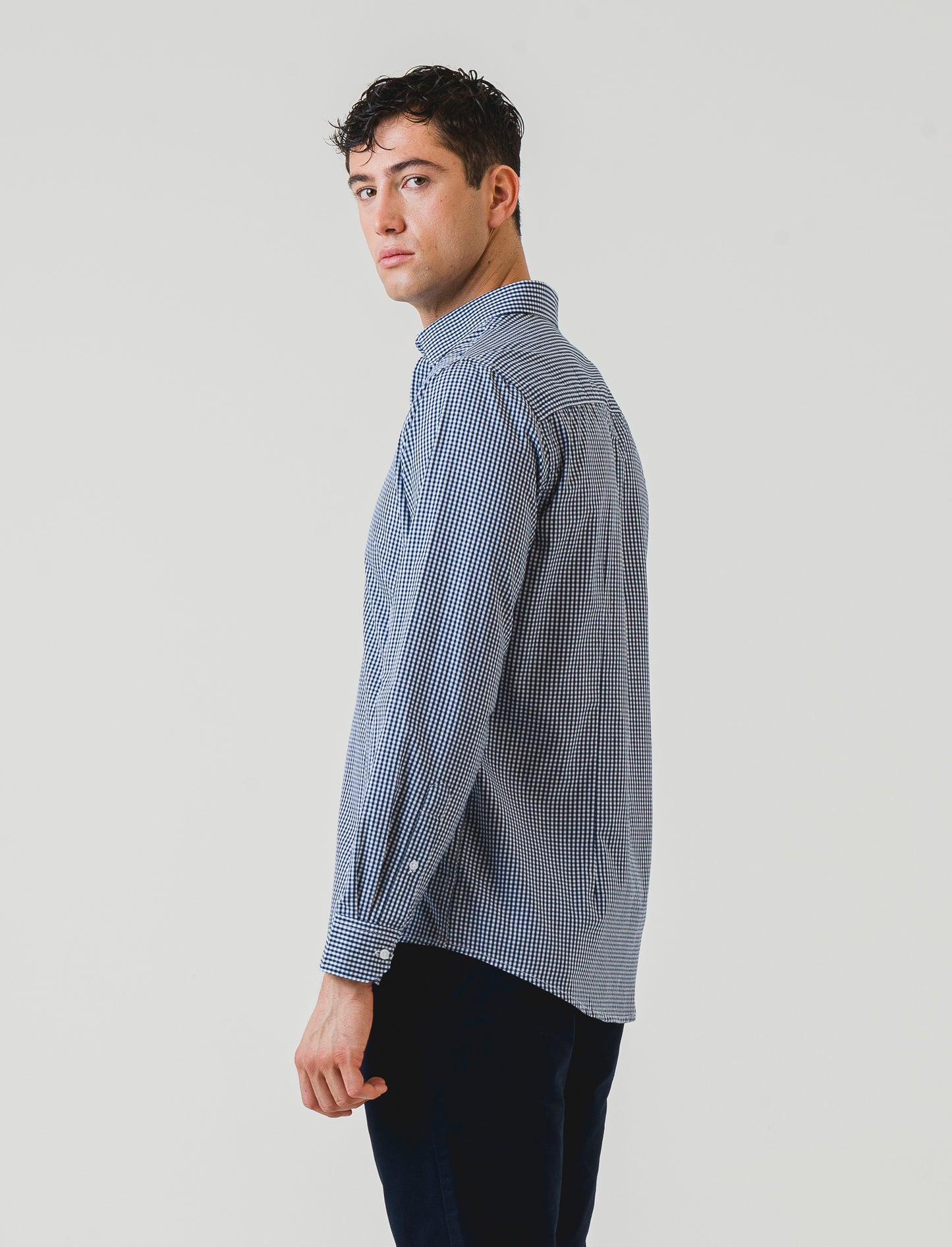 Easy Iron Regular Fit Cotton Blend Shirt - Blue