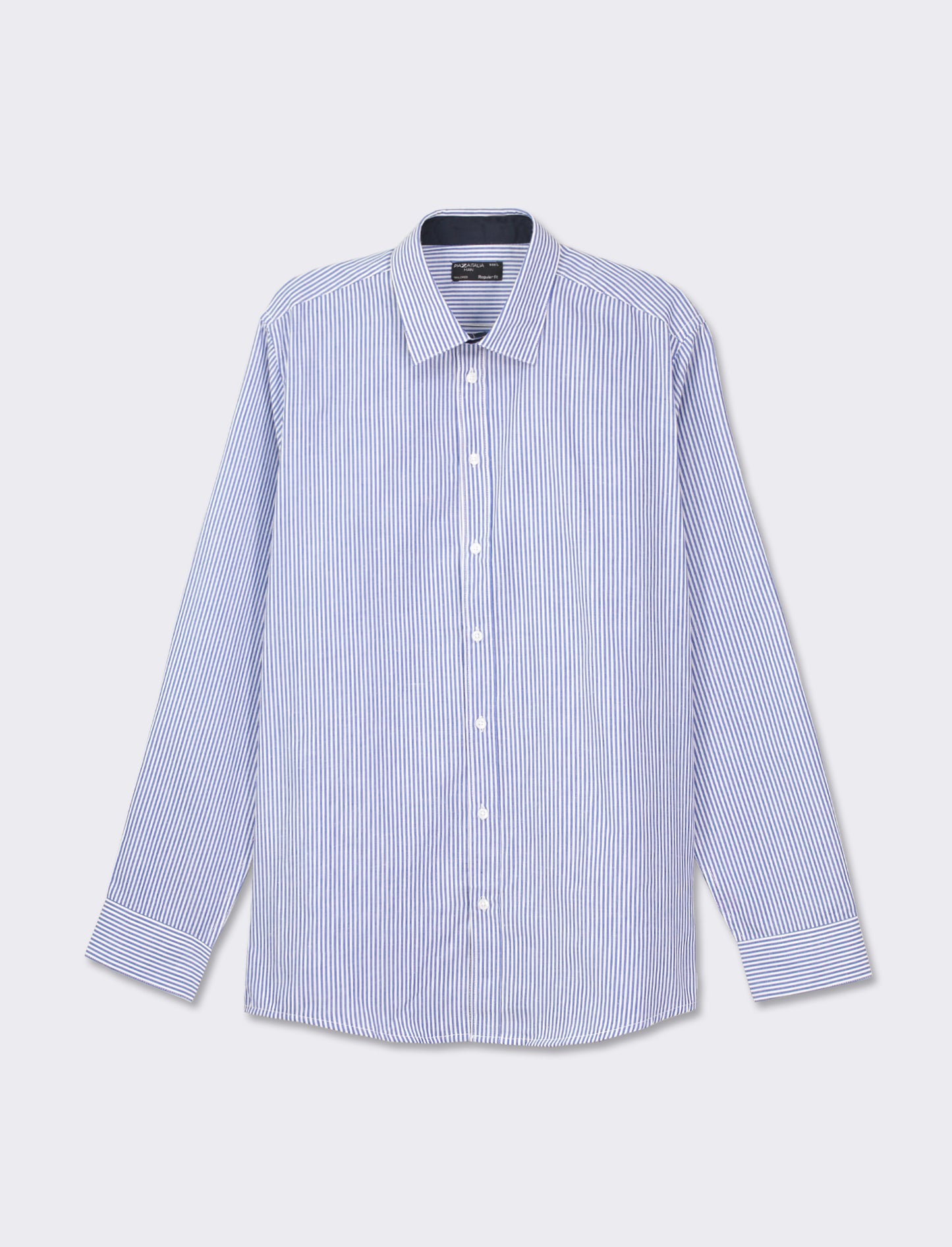 Easy Iron Regular Fit Cotton Blend Shirt - Blue