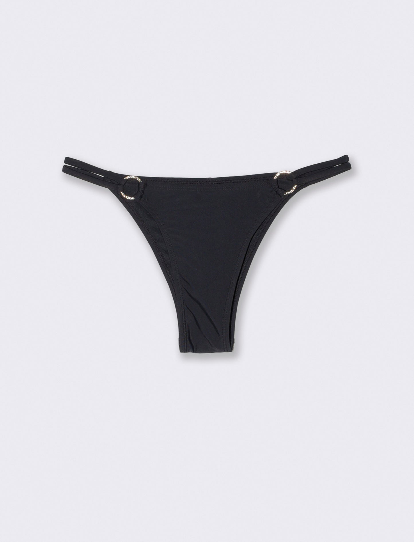 Slip mare con anelli - Nero