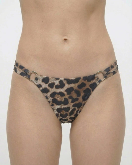 Slip mare con anelli eleganti - Leopardato
