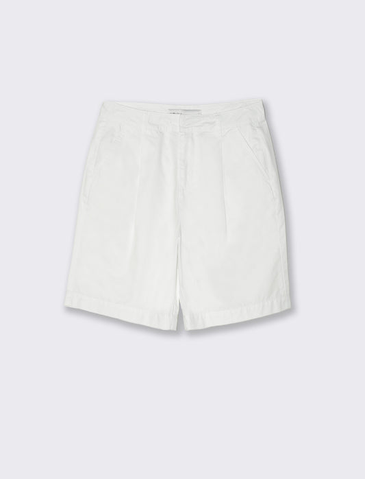 Woman's basic bermuda shorts - White