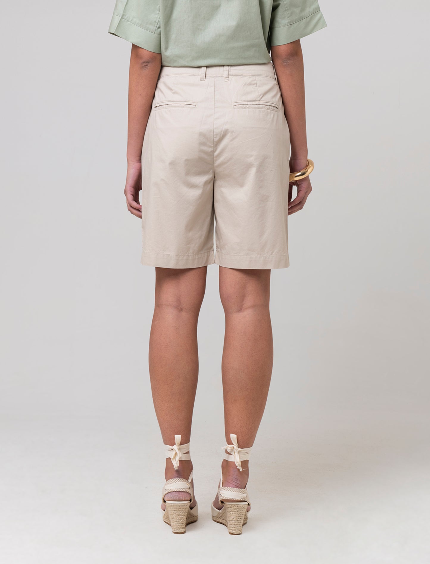 Bermuda basico da donna - Beige corda