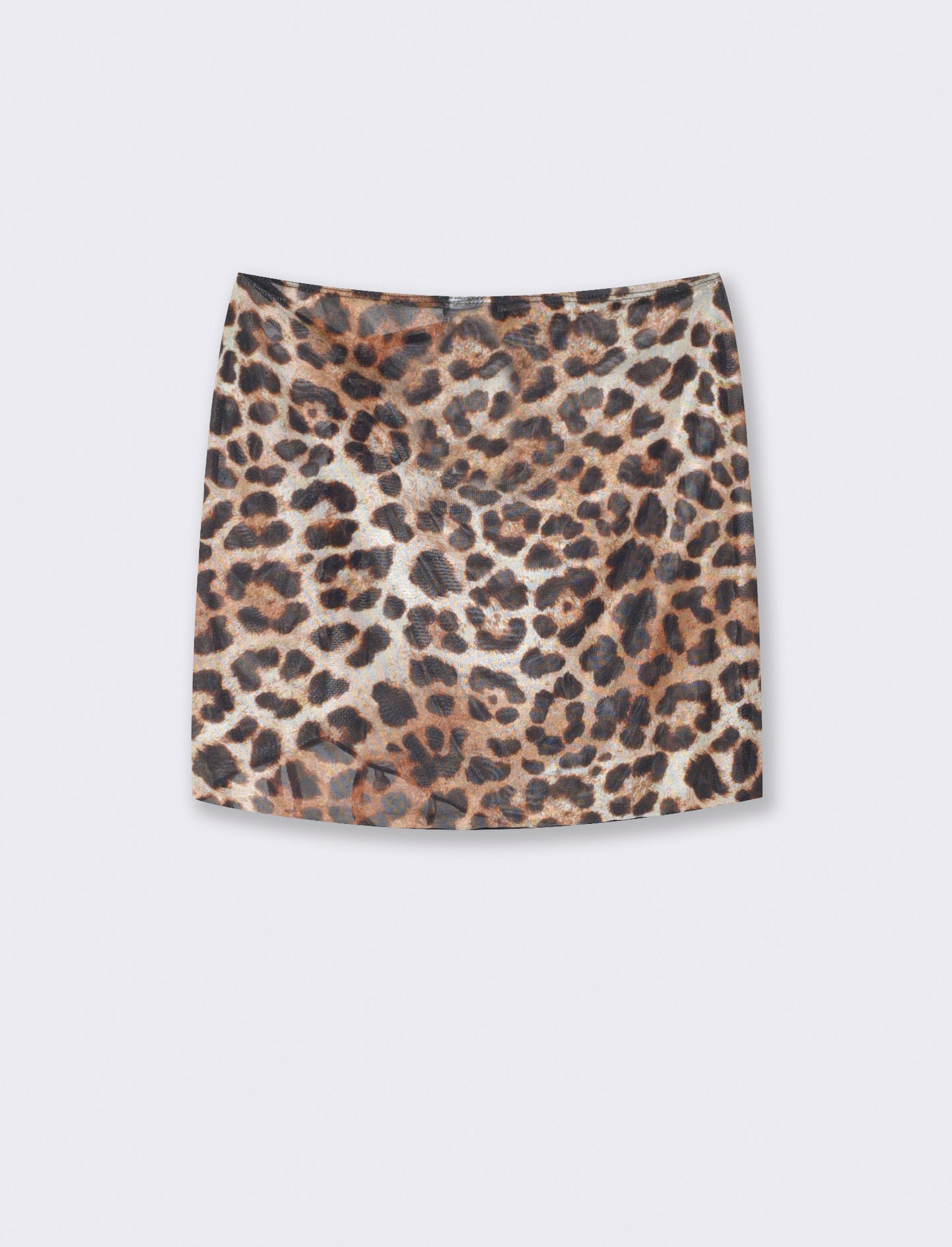 Gonna copricostume in microrete - Leopardato