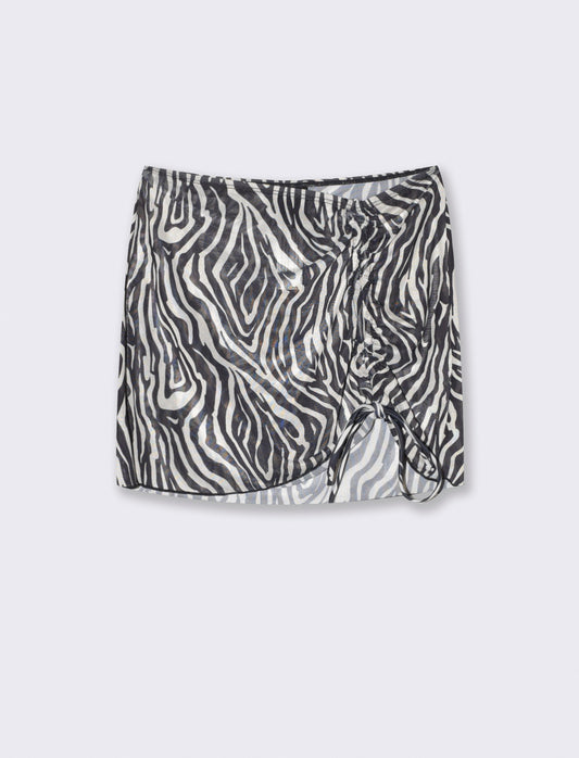 Elegant micro-net cover-up dress - Animalier