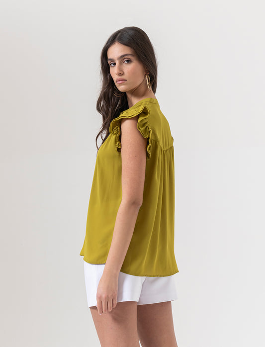 Short con bottoni da donna - Bianco