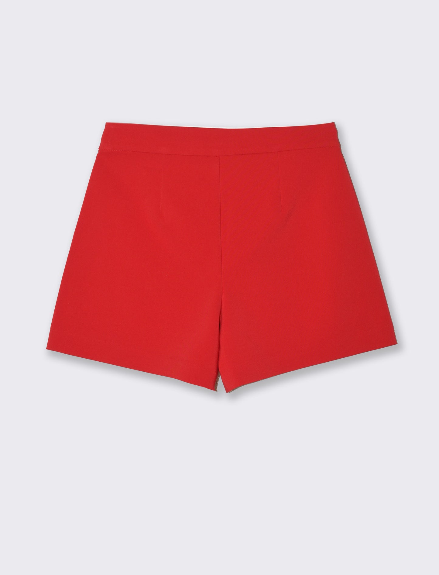 Short con bottoni da donna - Rosso scarlatto