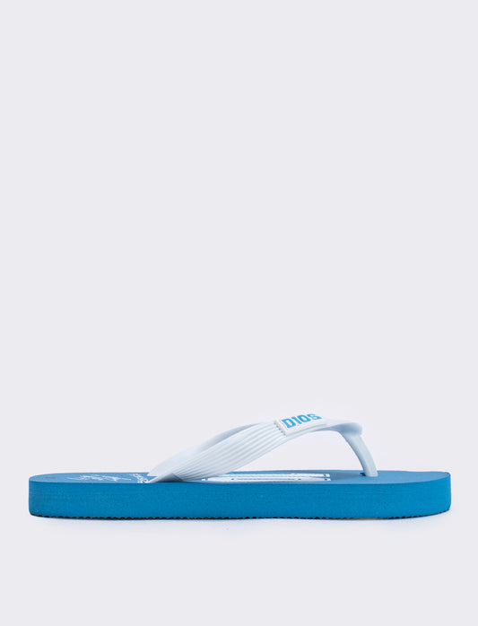 Infradito Azzurre con Stampa Dios - Bianco