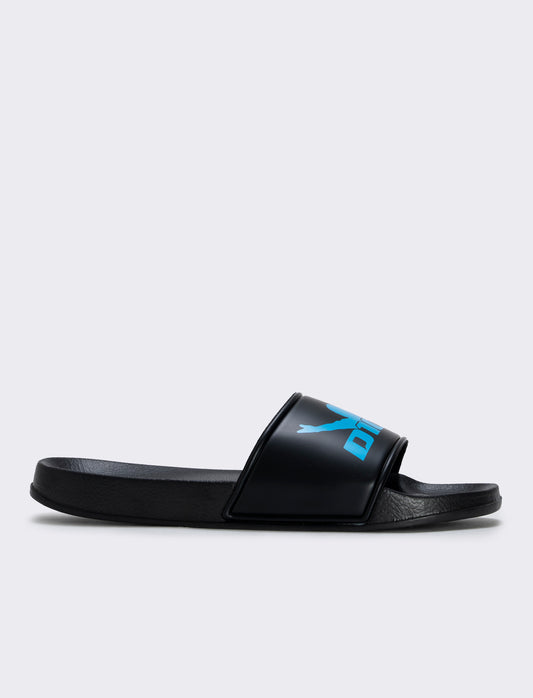 Ciabatta in gomma EVA nera con stampa Dios - Nero-blu