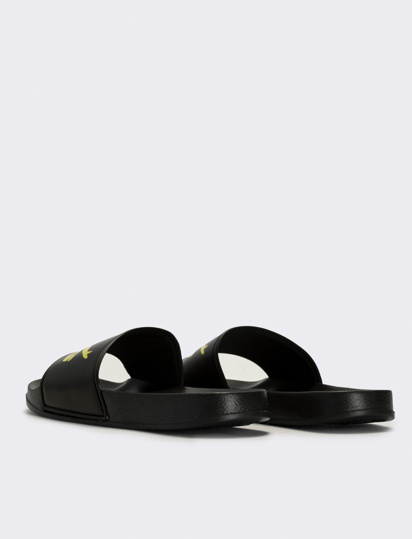 Black EVA Rubber Sandals with Dios Print - Black