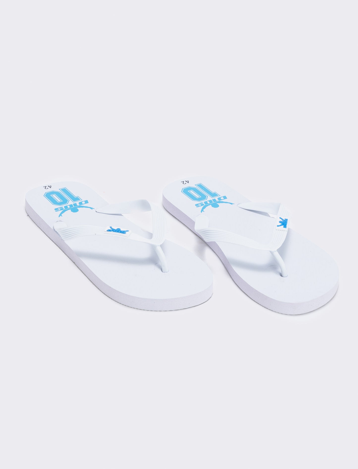 Infradito PVC con applicazioni Dios - Bianco