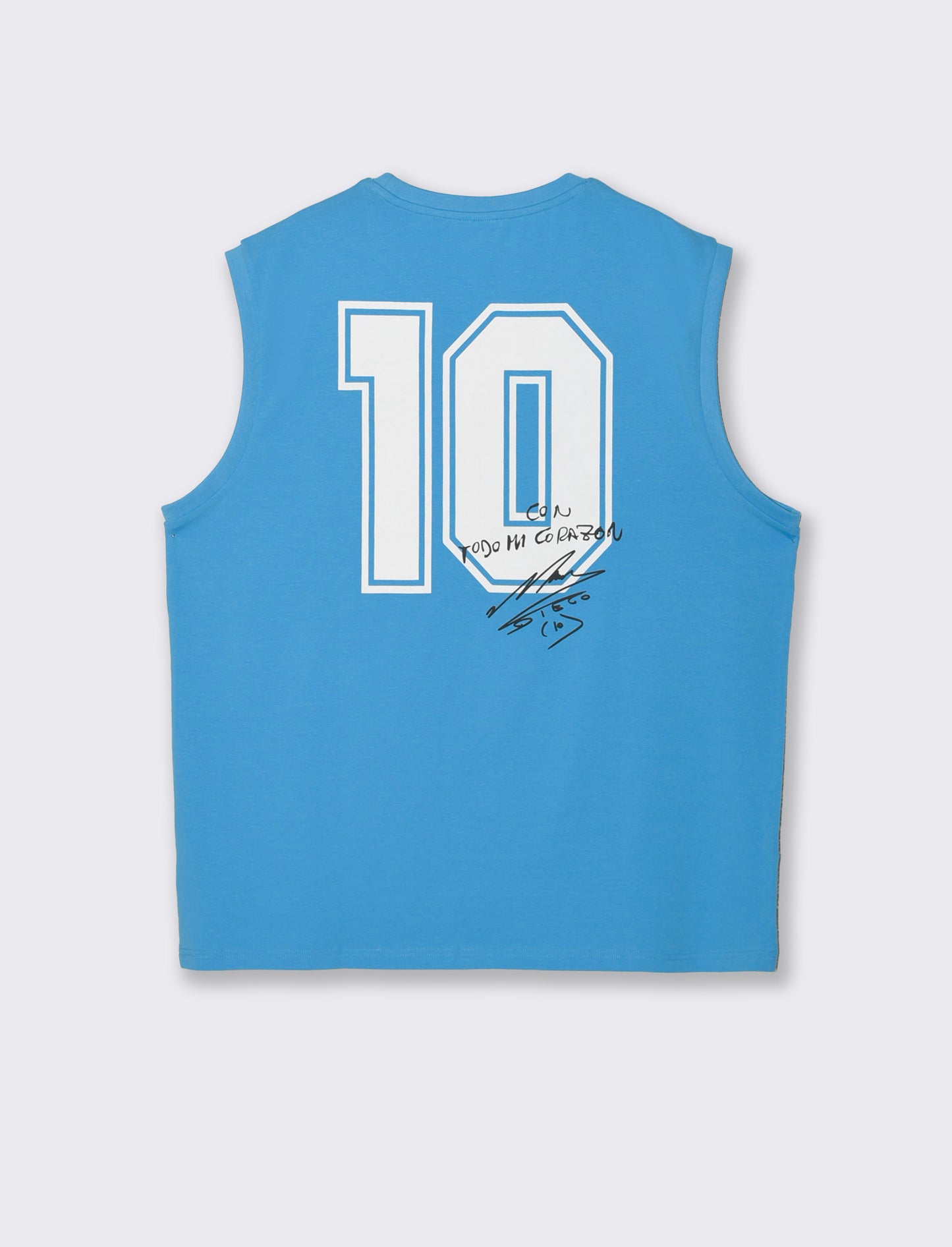 T-shirt senza maniche con stampa D10S - Bluette