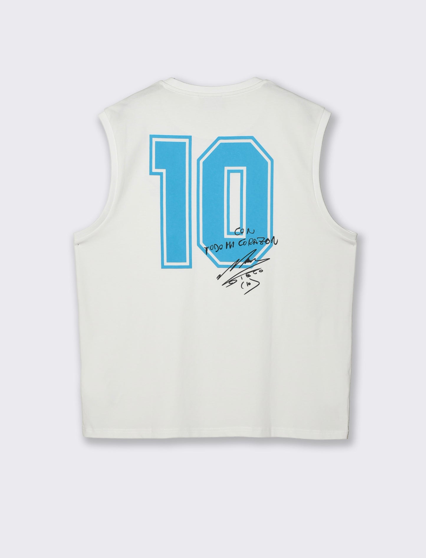 T-shirt senza maniche con stampa D10S - Bianco