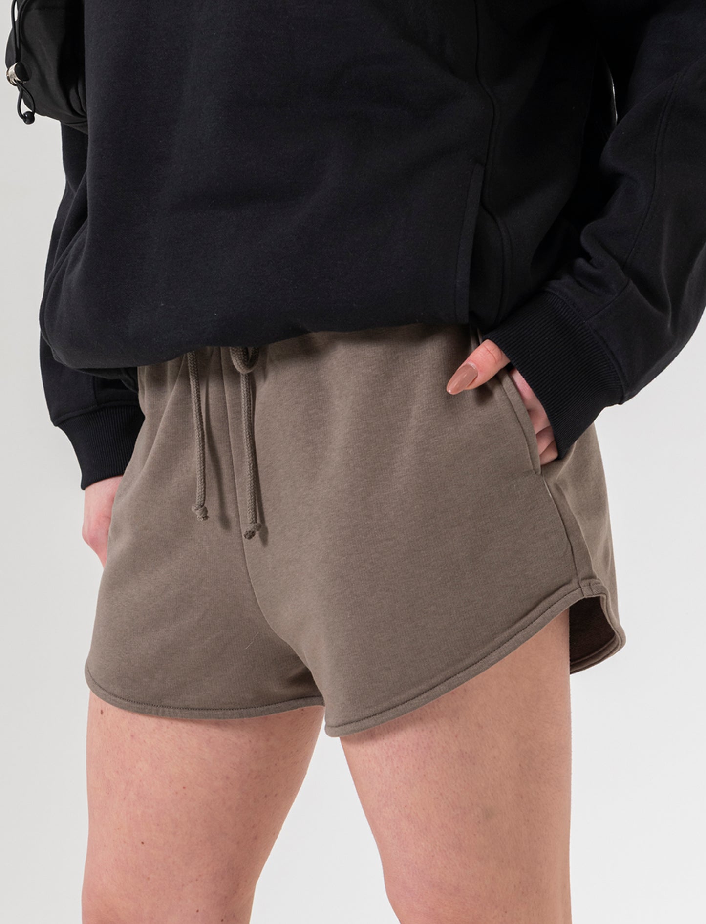 Short con coulisse da donna - Verde salvia
