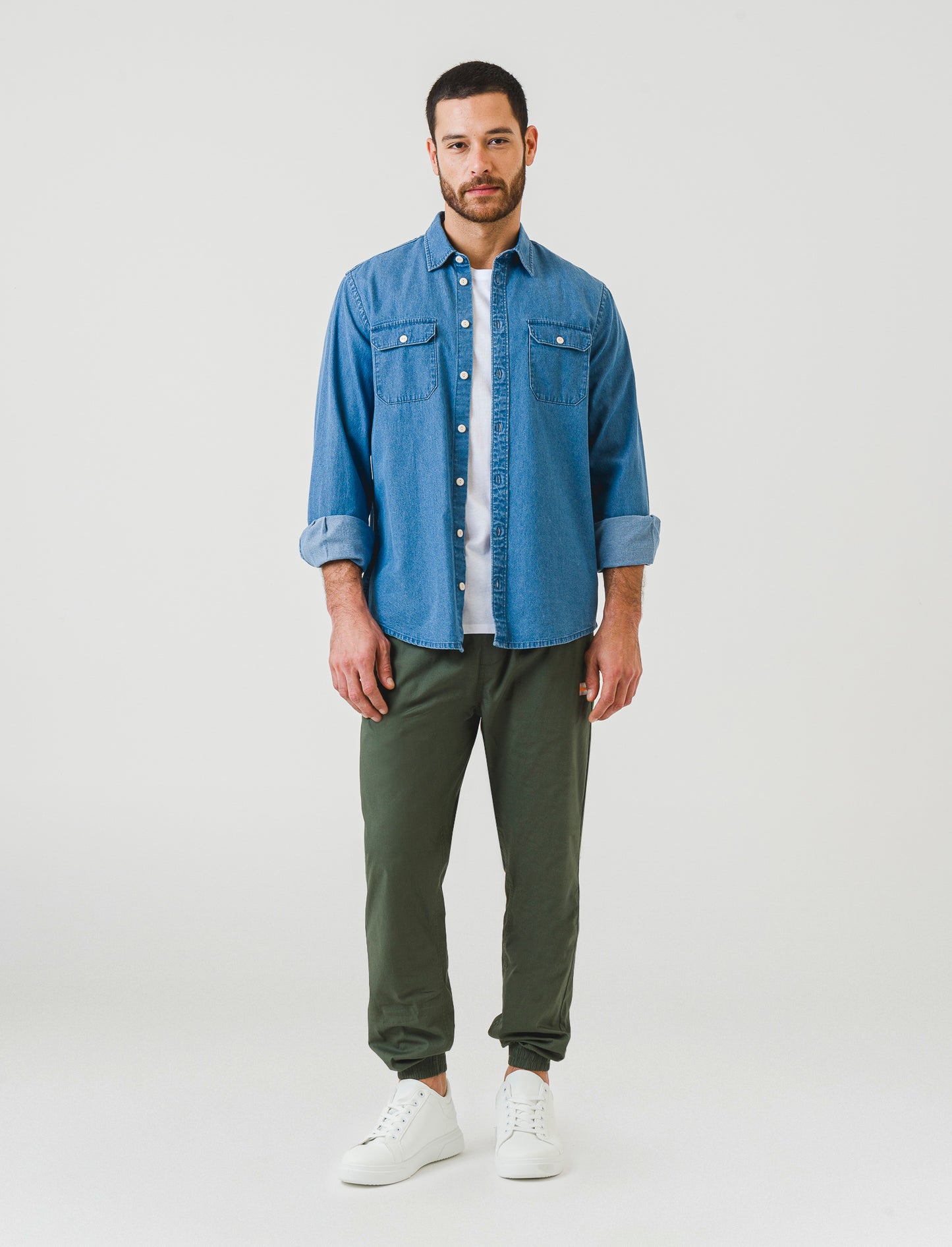 Vintage Denim Regular Fit Shirt - Blue