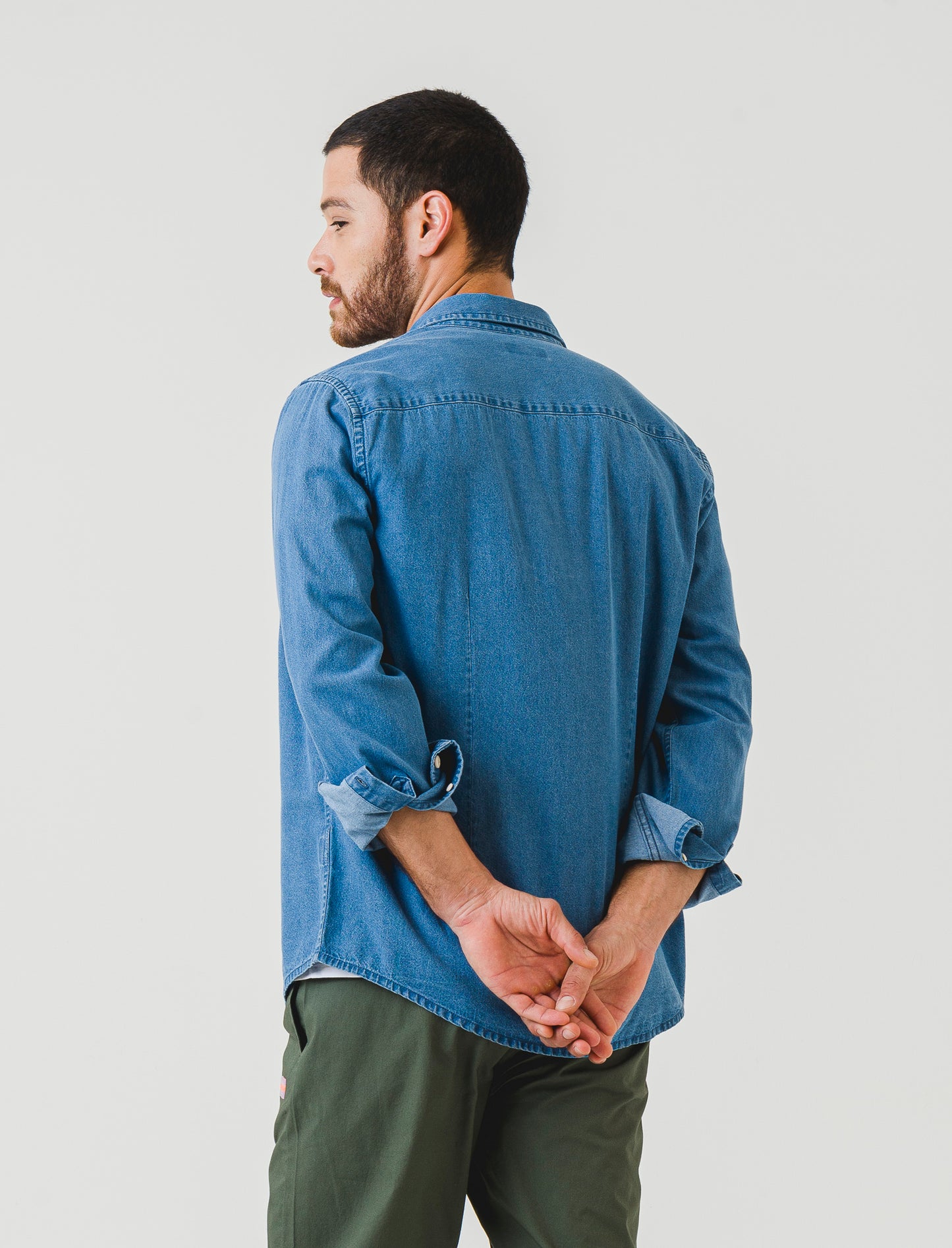 Vintage Denim Regular Fit Shirt - Blue