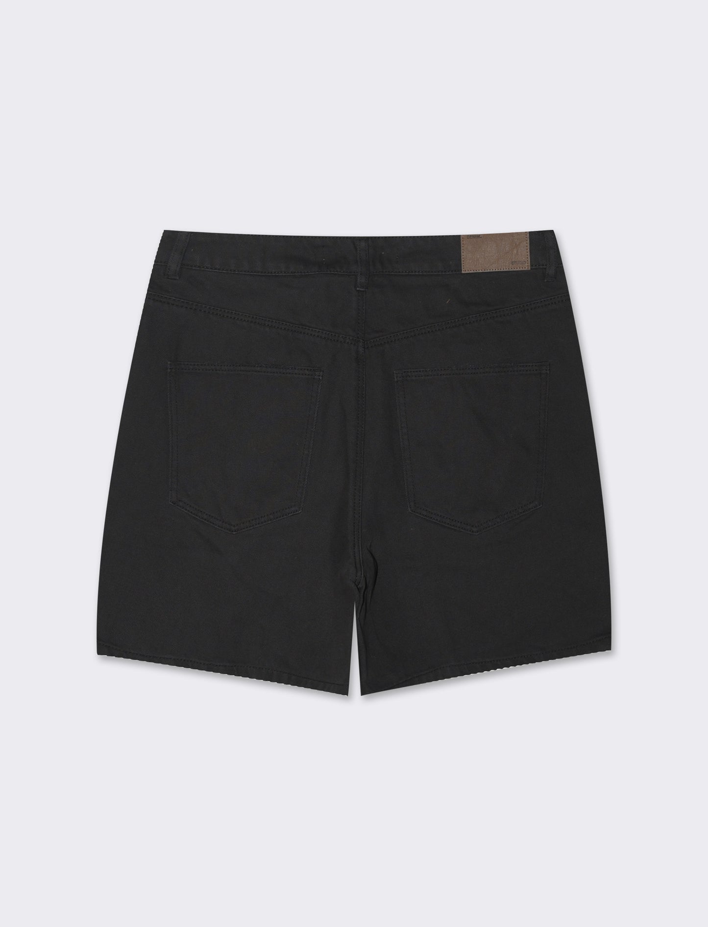 Short in denim da donna - Nero