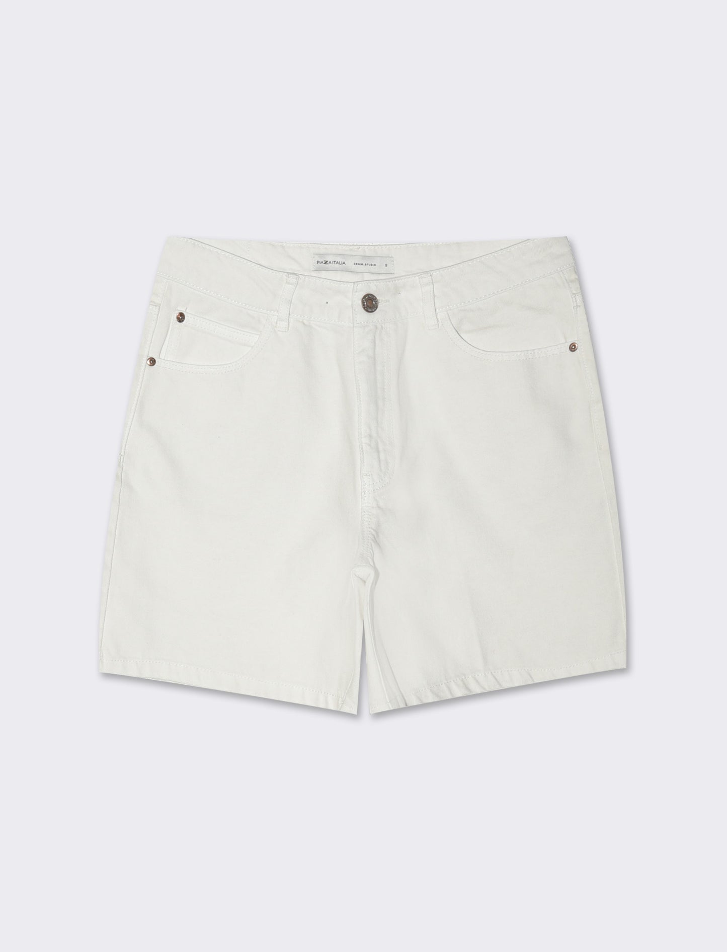 Woman's denim shorts for casual summer style - White