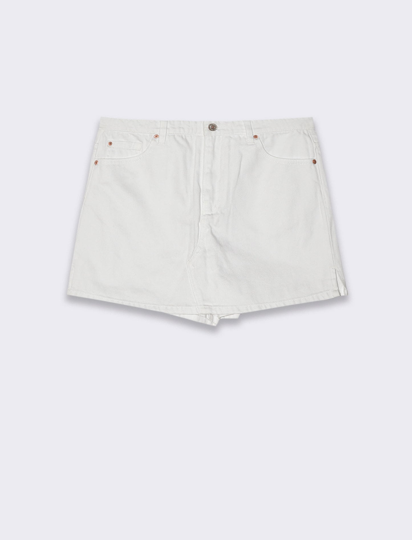 Woman's denim pants skirt - versatile fashion choice - White