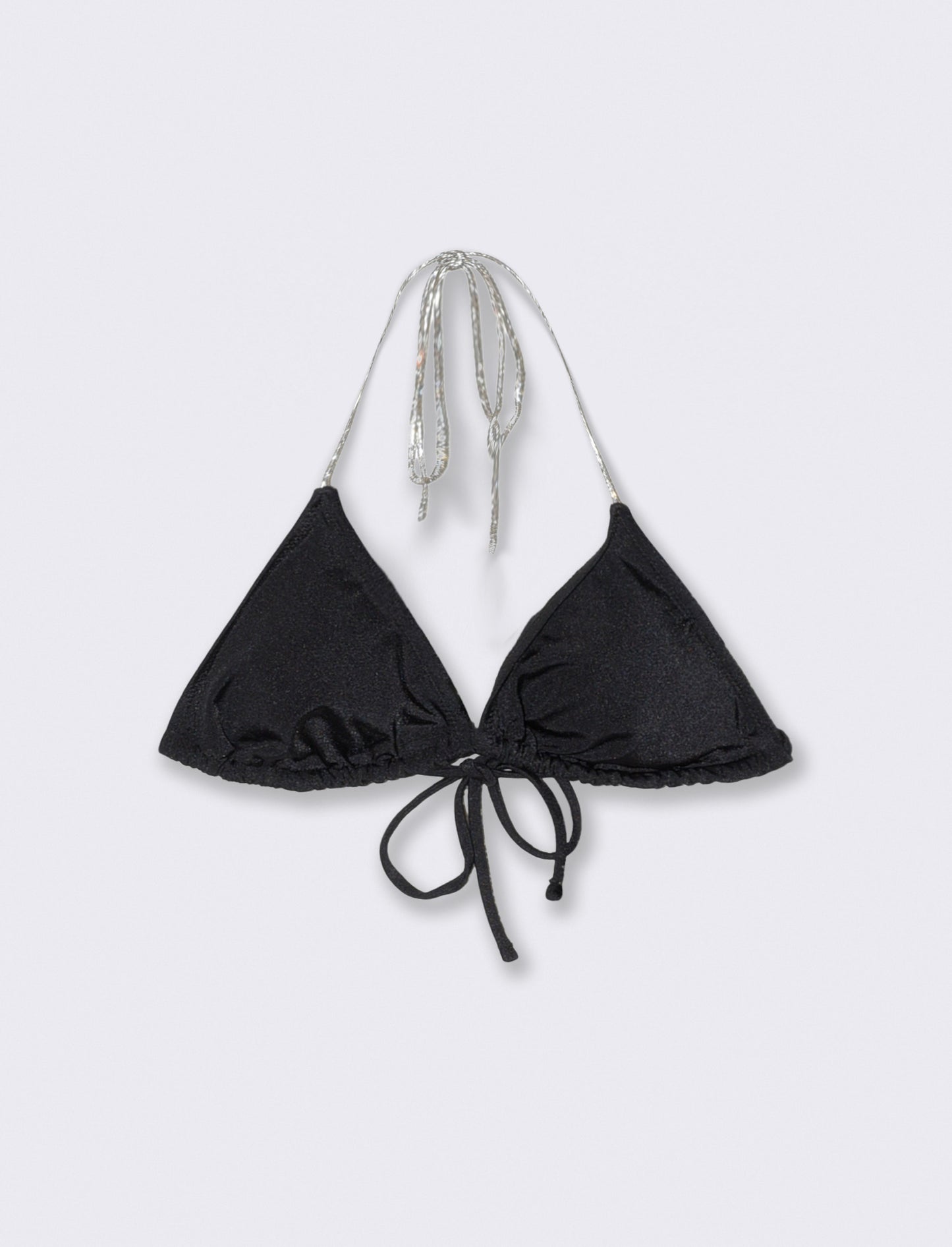 Triangle bra with elegant rhinestones - Black