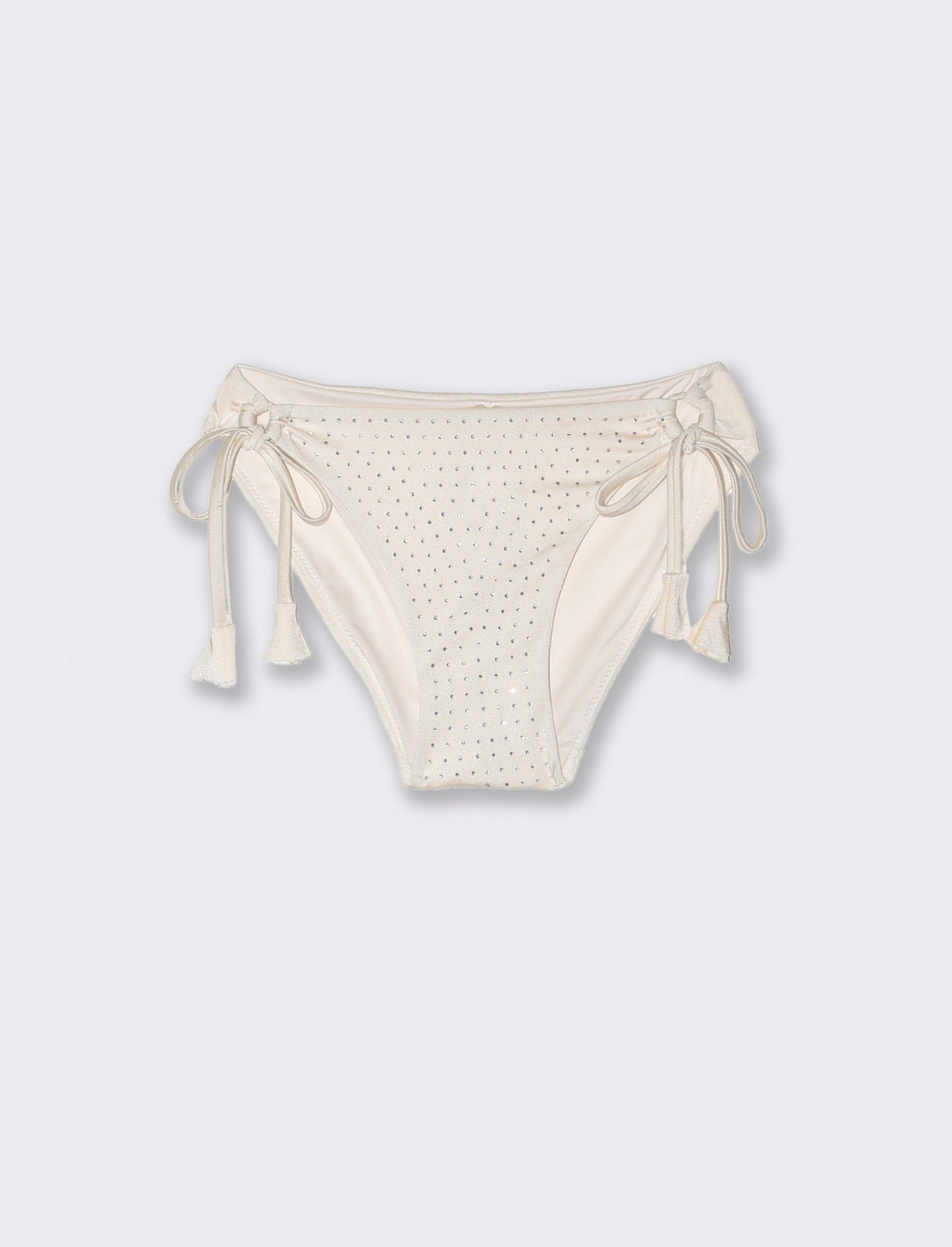Slip mare con strass all over - Bianco sporco