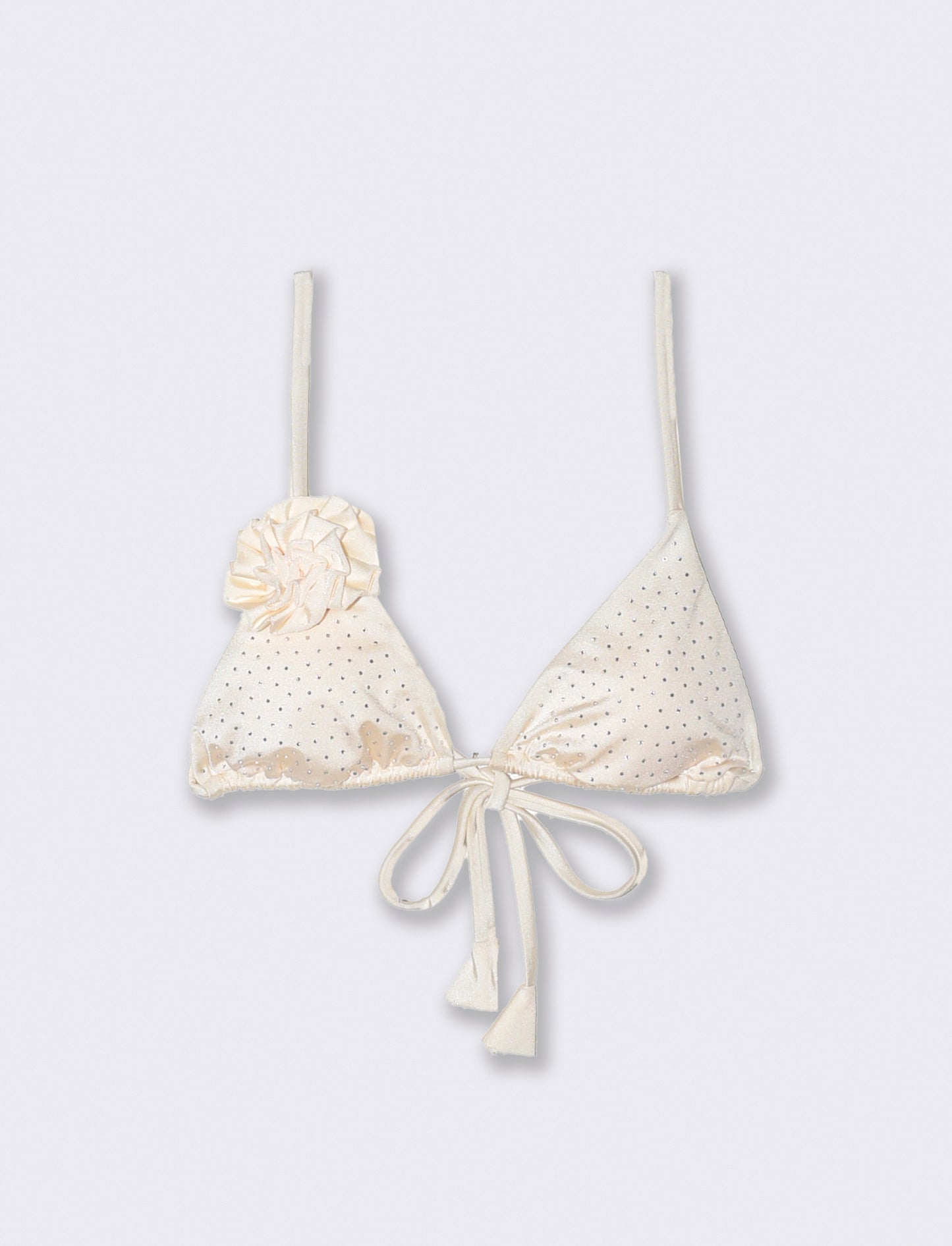 Reggiseno triangolo mare con strass - Bianco sporco