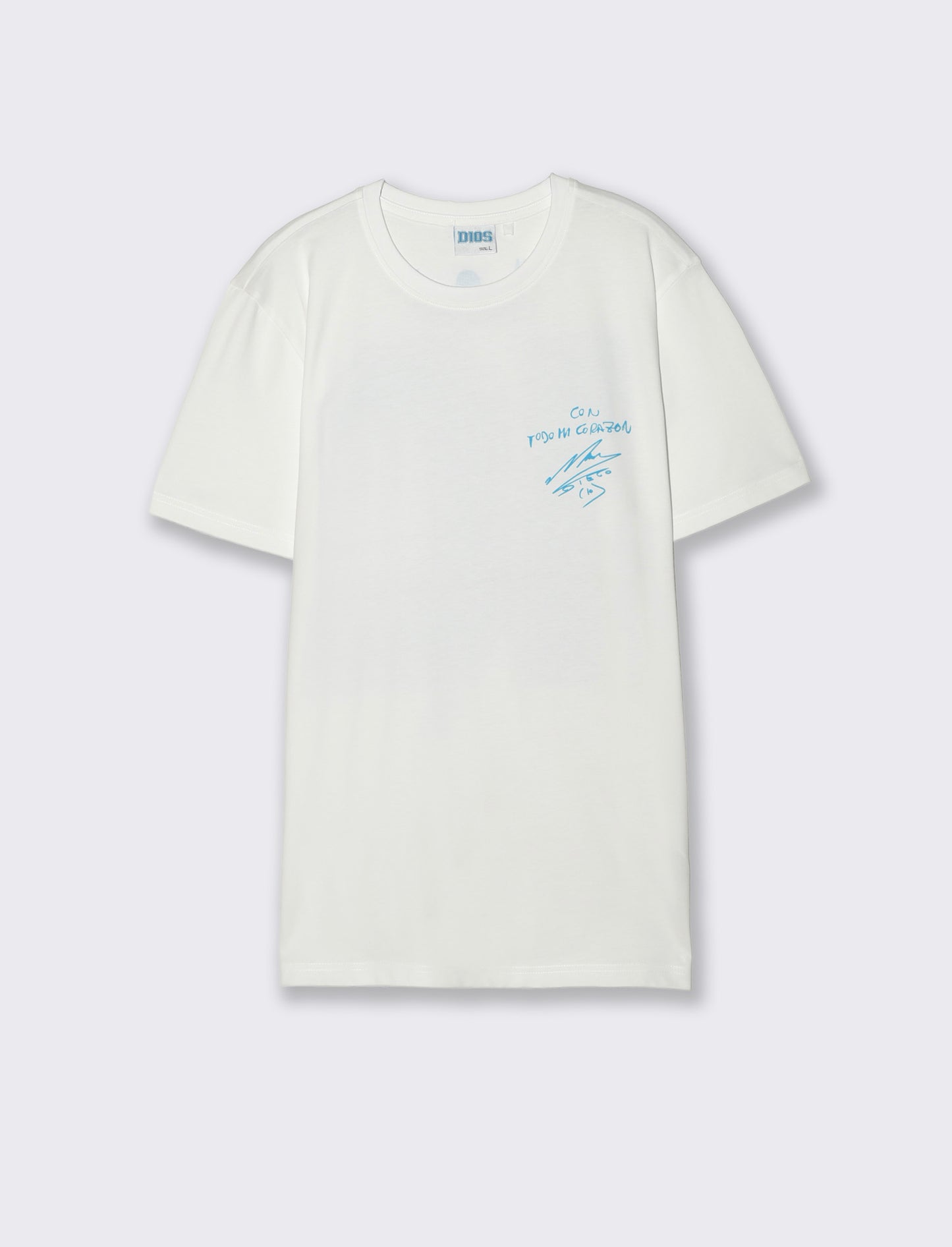 T-shirt Jersey Premium D10S Stampa - Bianco