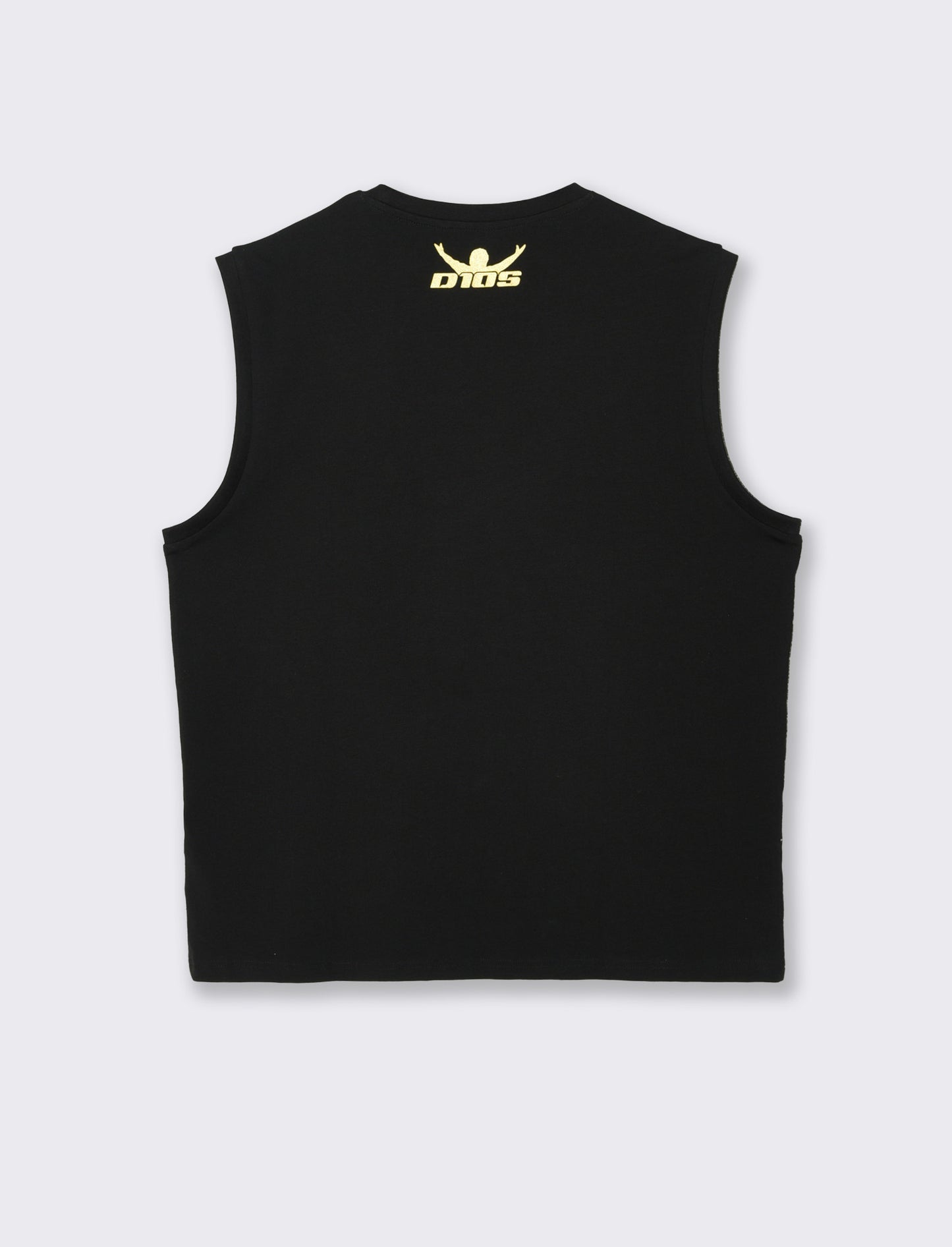 T-shirt senza maniche con stampa D10S - Nero