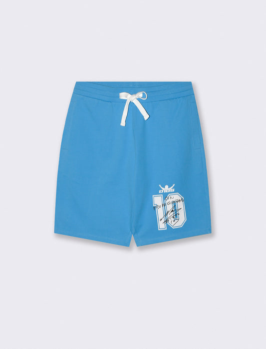 Bermuda sweatshirt with D10S print - Blue