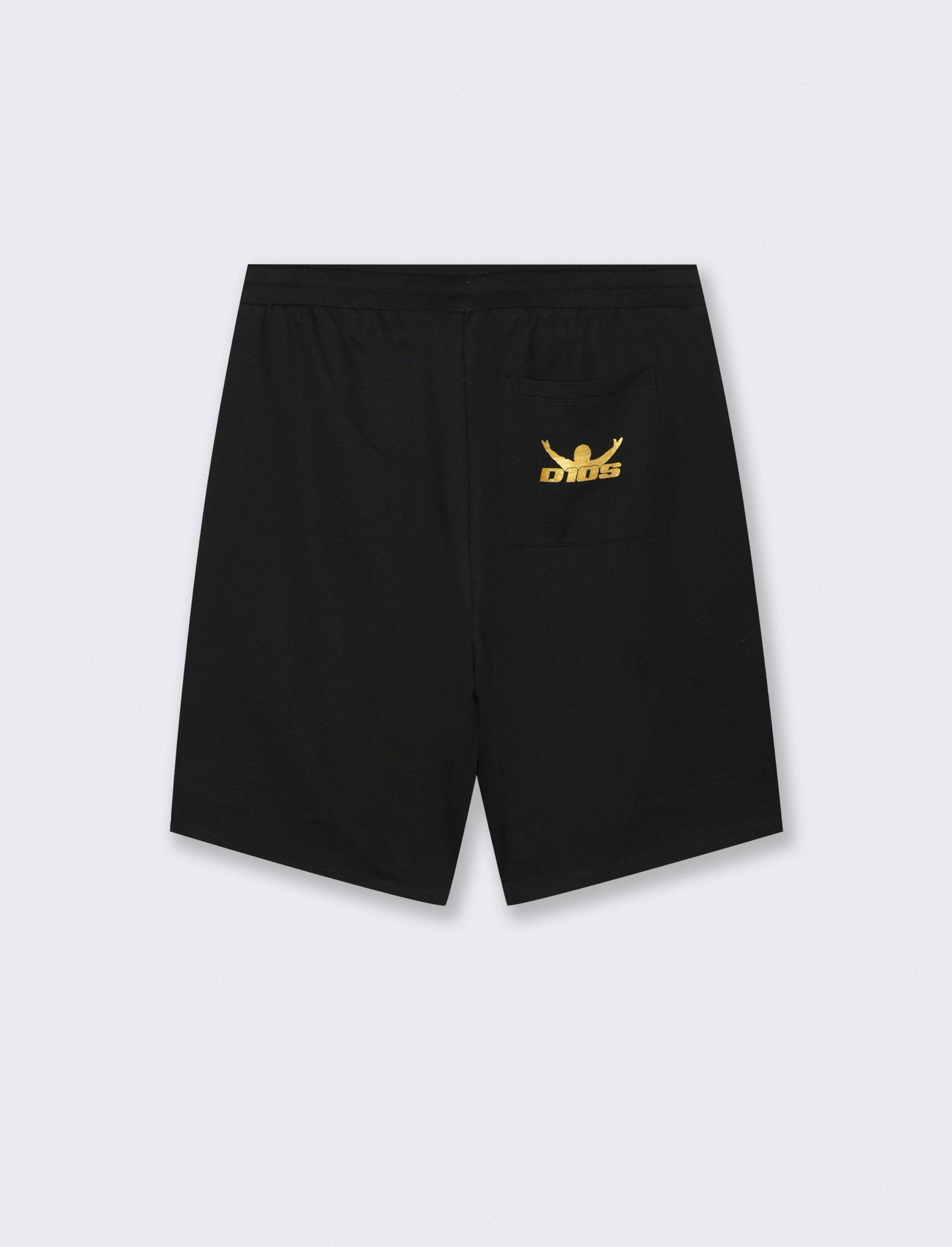 Lightweight sweatshirt shorts D10S with print - Black