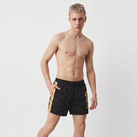 D10S swimwear with print and tie - Black