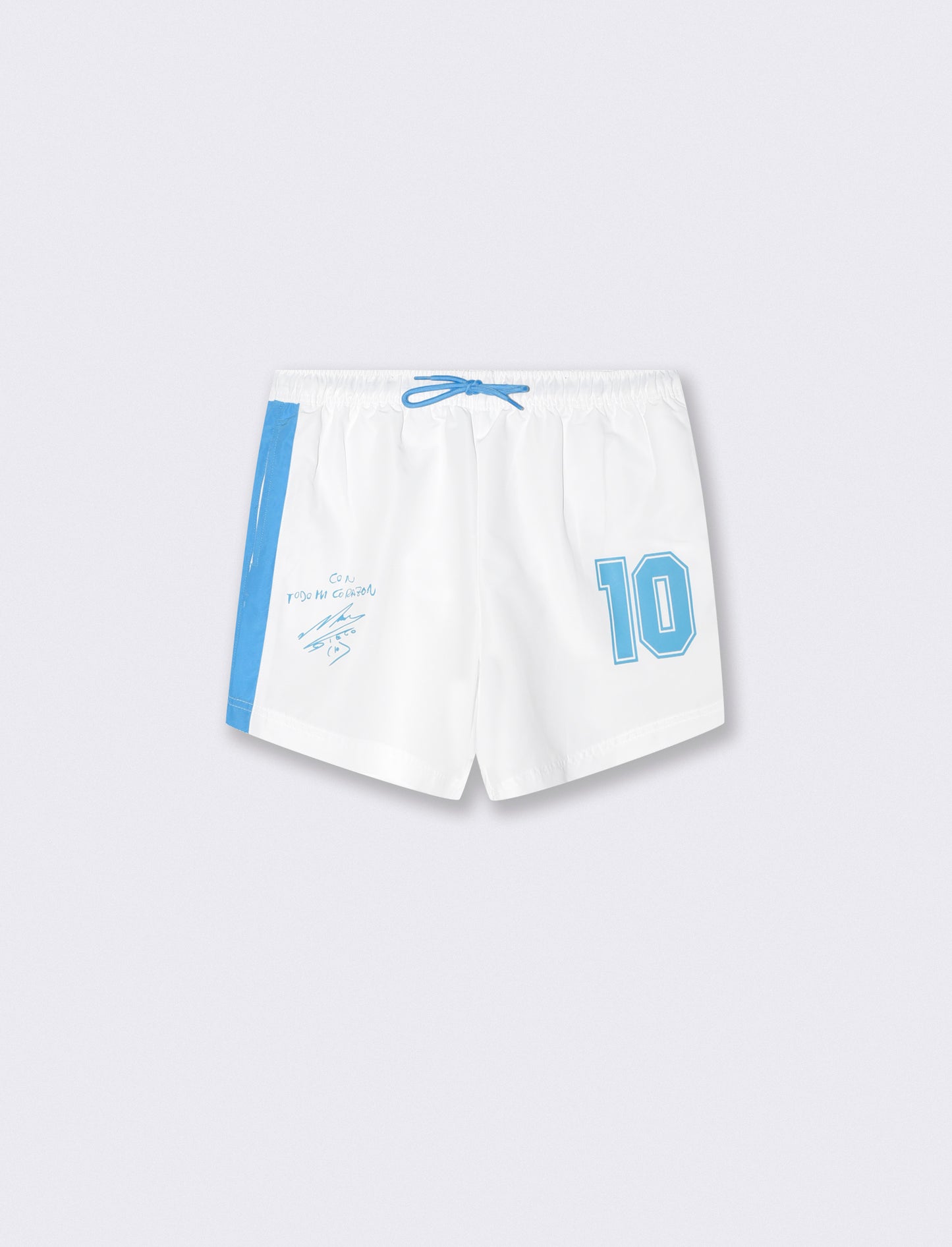 Costume mare D10S con stampa e laccio - Bianco