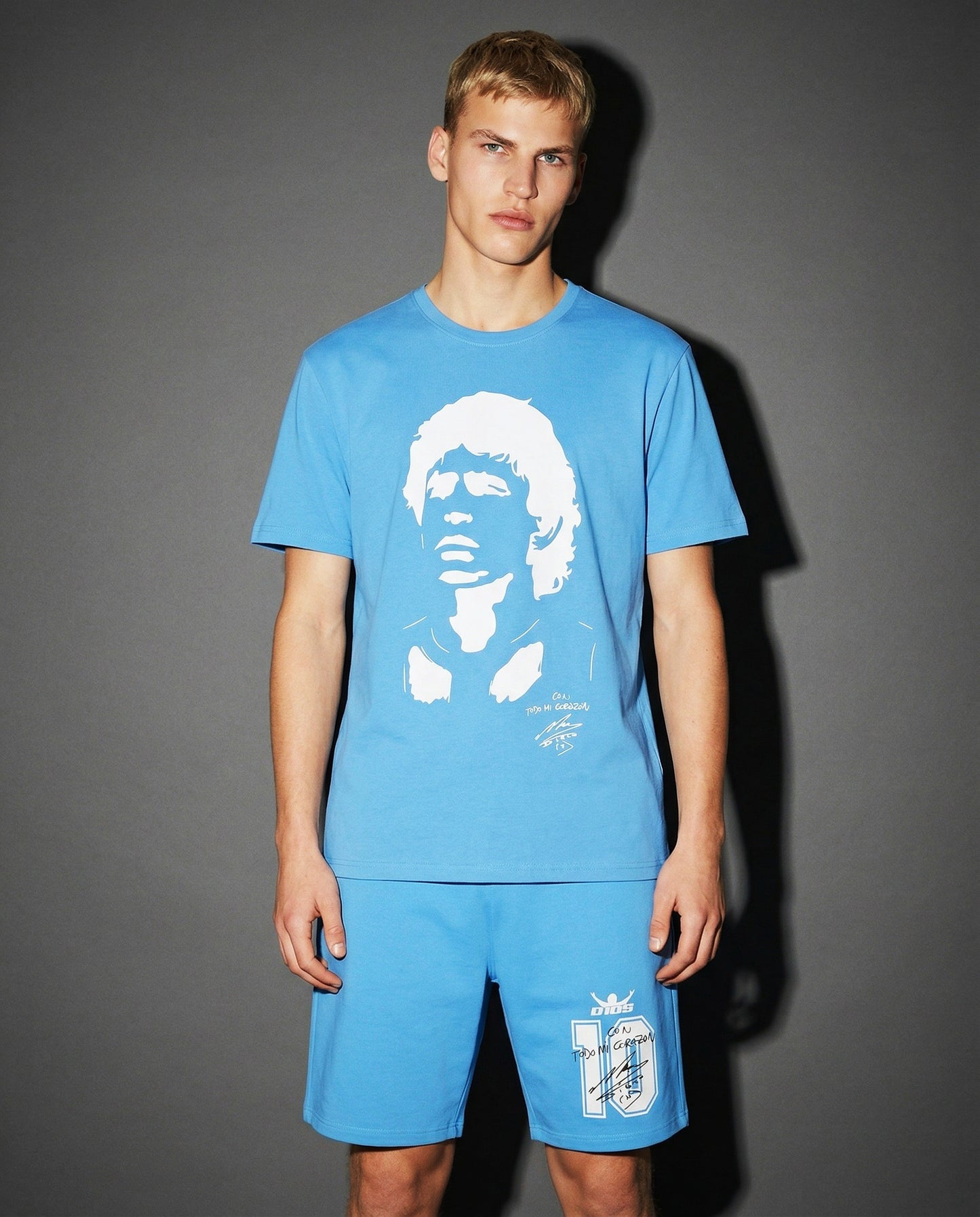T-shirt Jersey Premium Stampa D10S - Blu