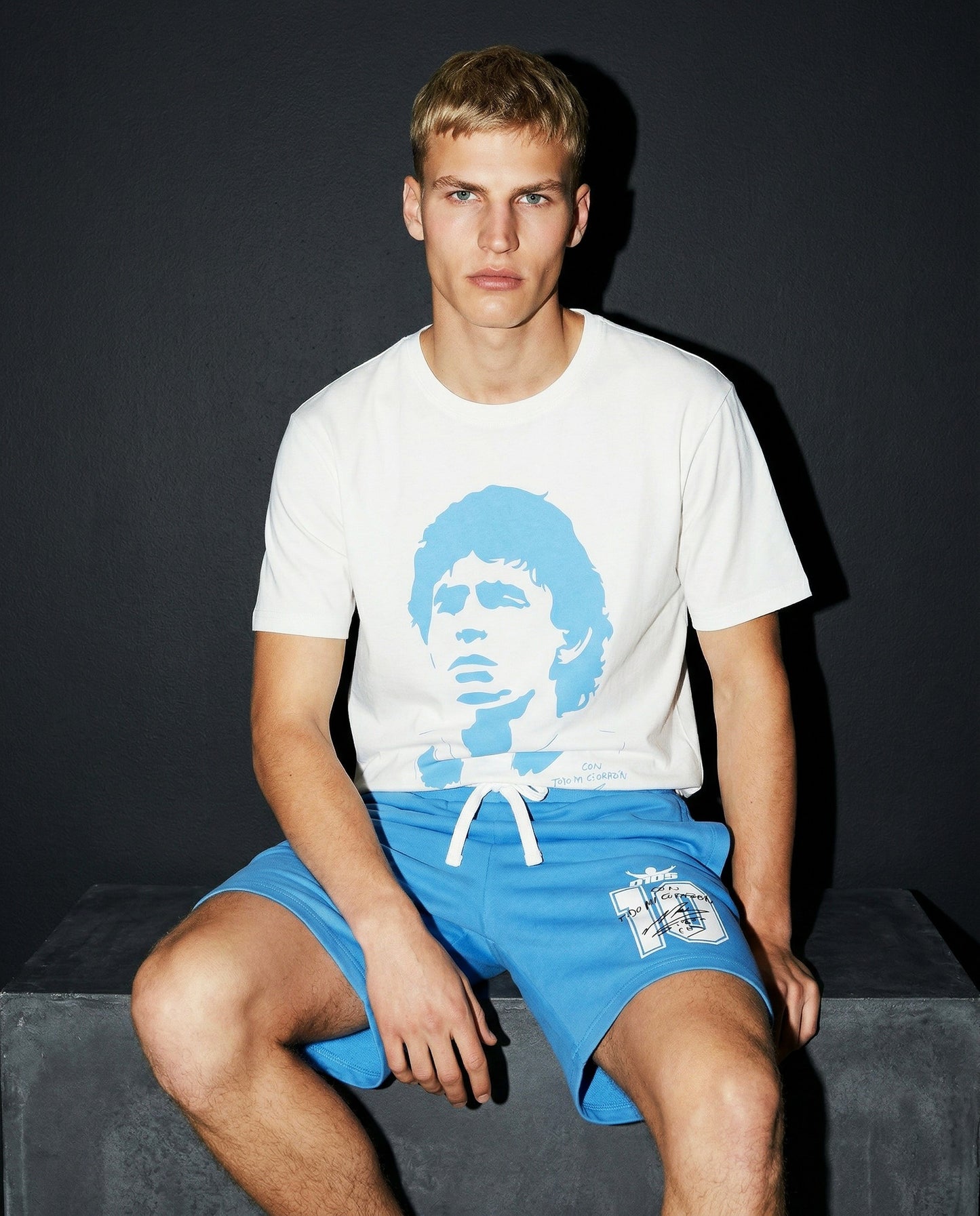 T-shirt Jersey Premium Stampa D10S - Bianco