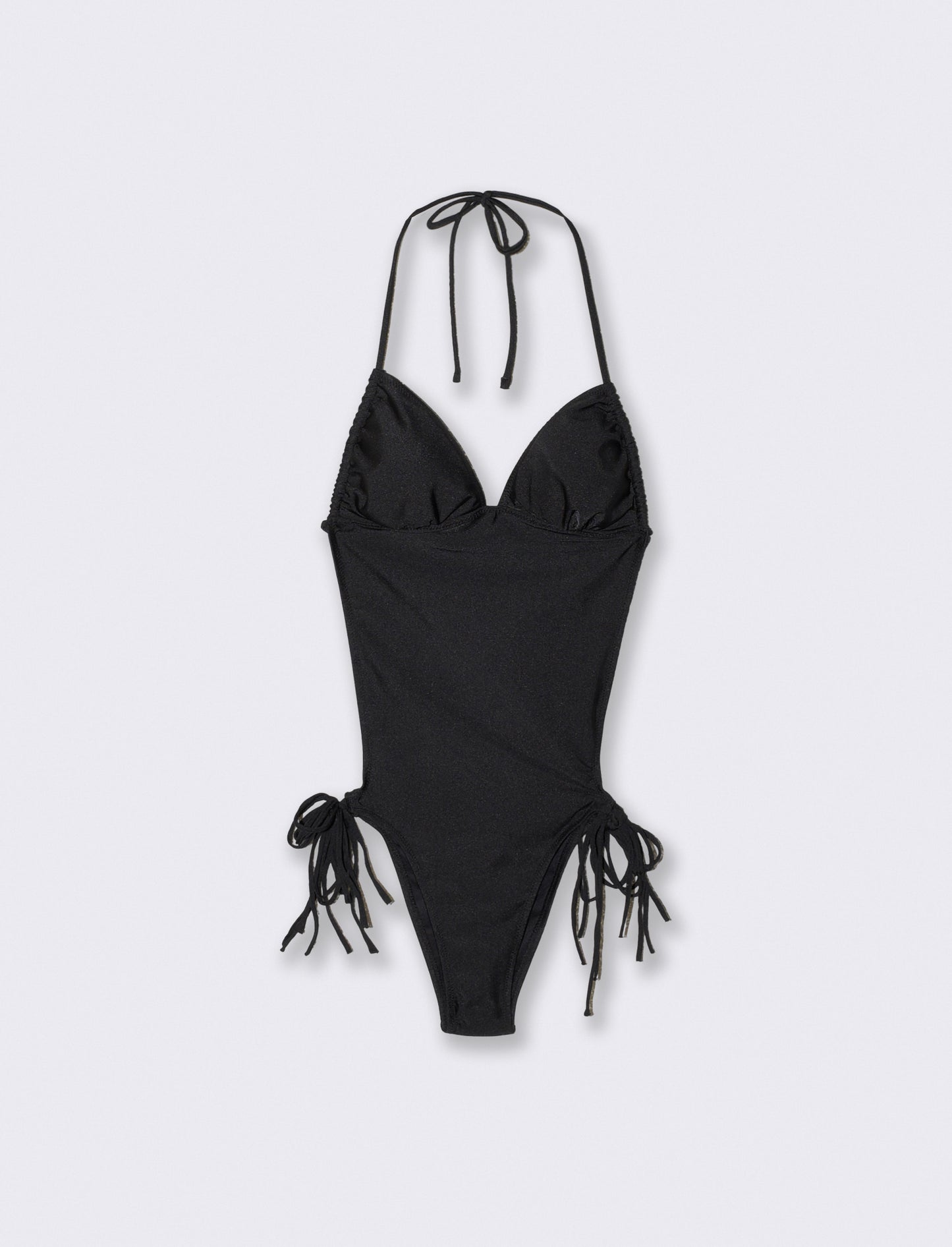 Costume intero con laccetti - Nero