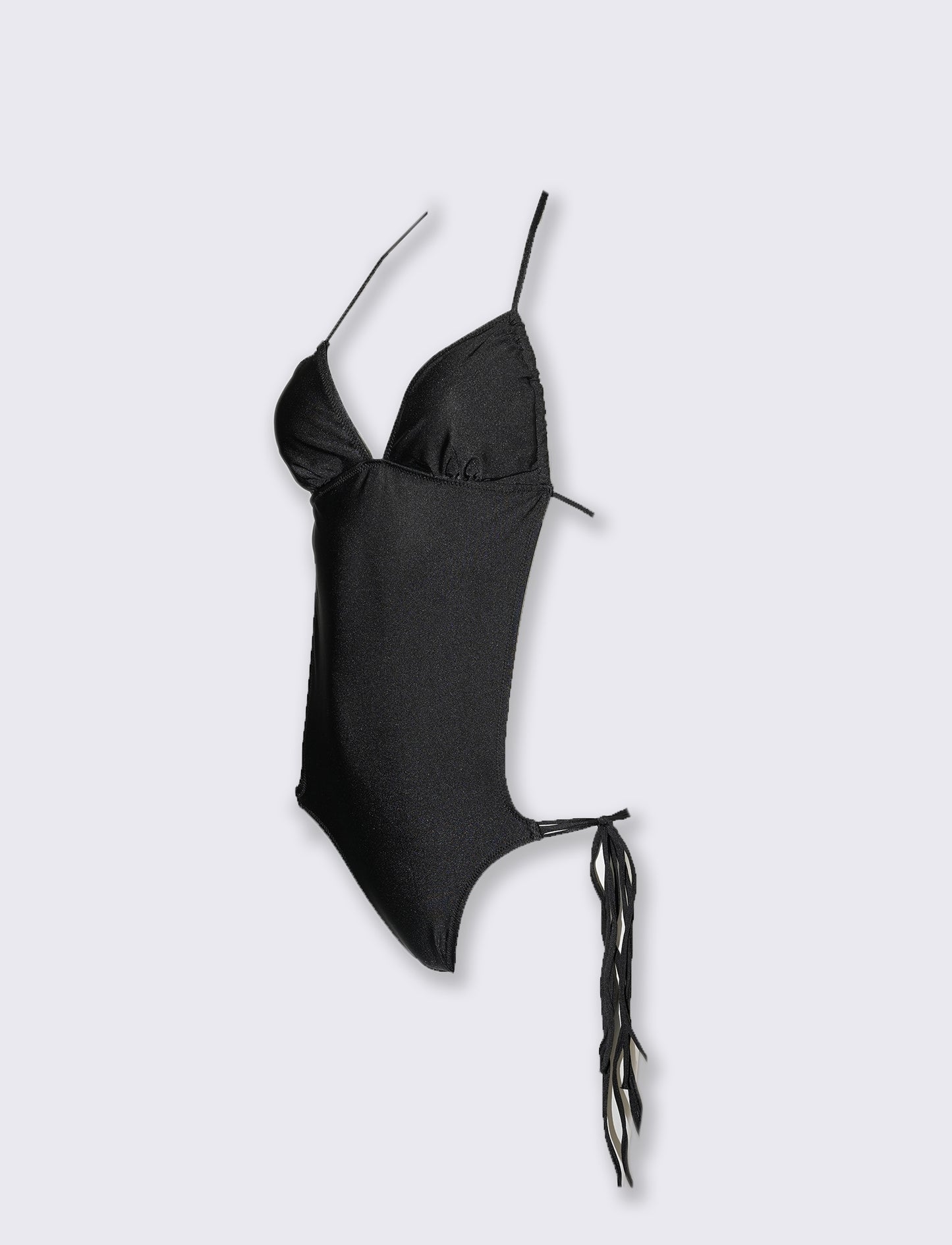 Costume intero con laccetti - Nero