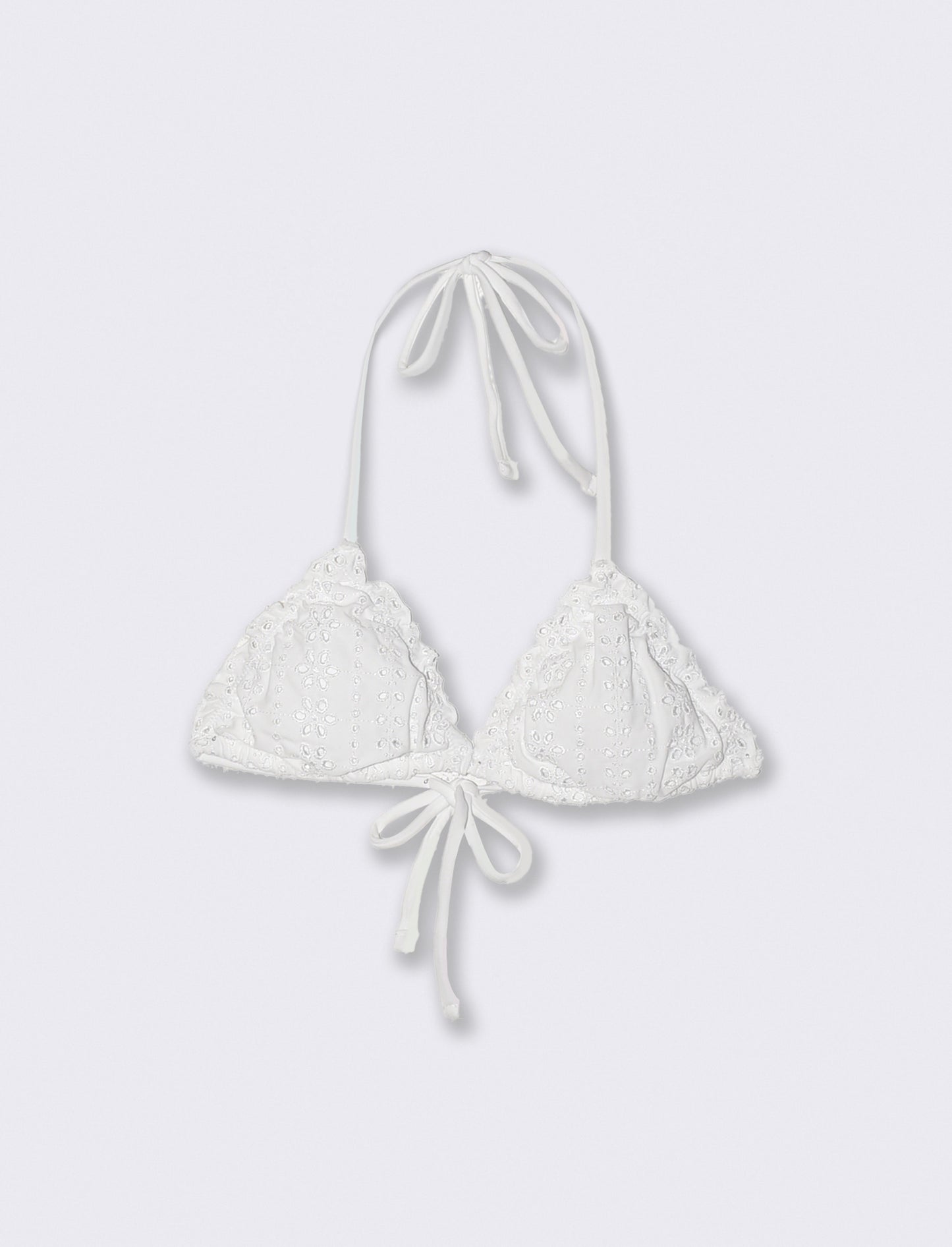Reggiseno triangolo sangallo - Bianco