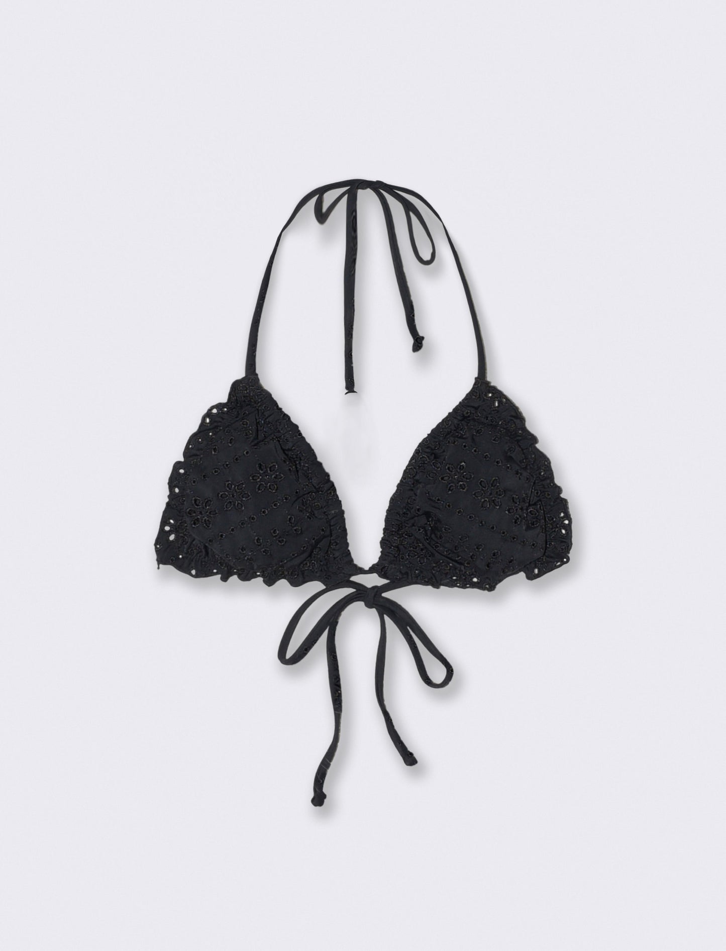 Reggiseno triangolo sangallo - Nero